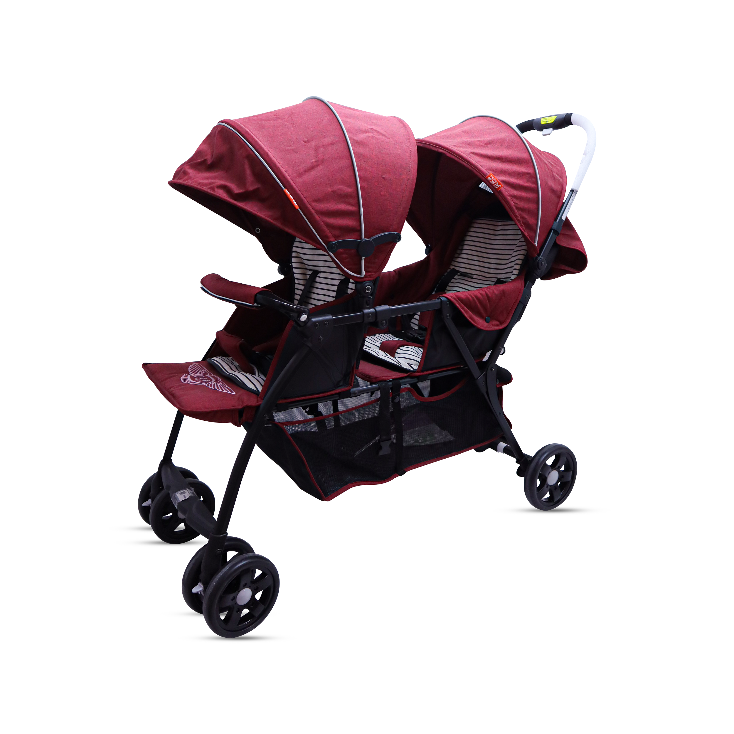 Baby Stroller Maroon Color Twin Stroller by Babys Only
