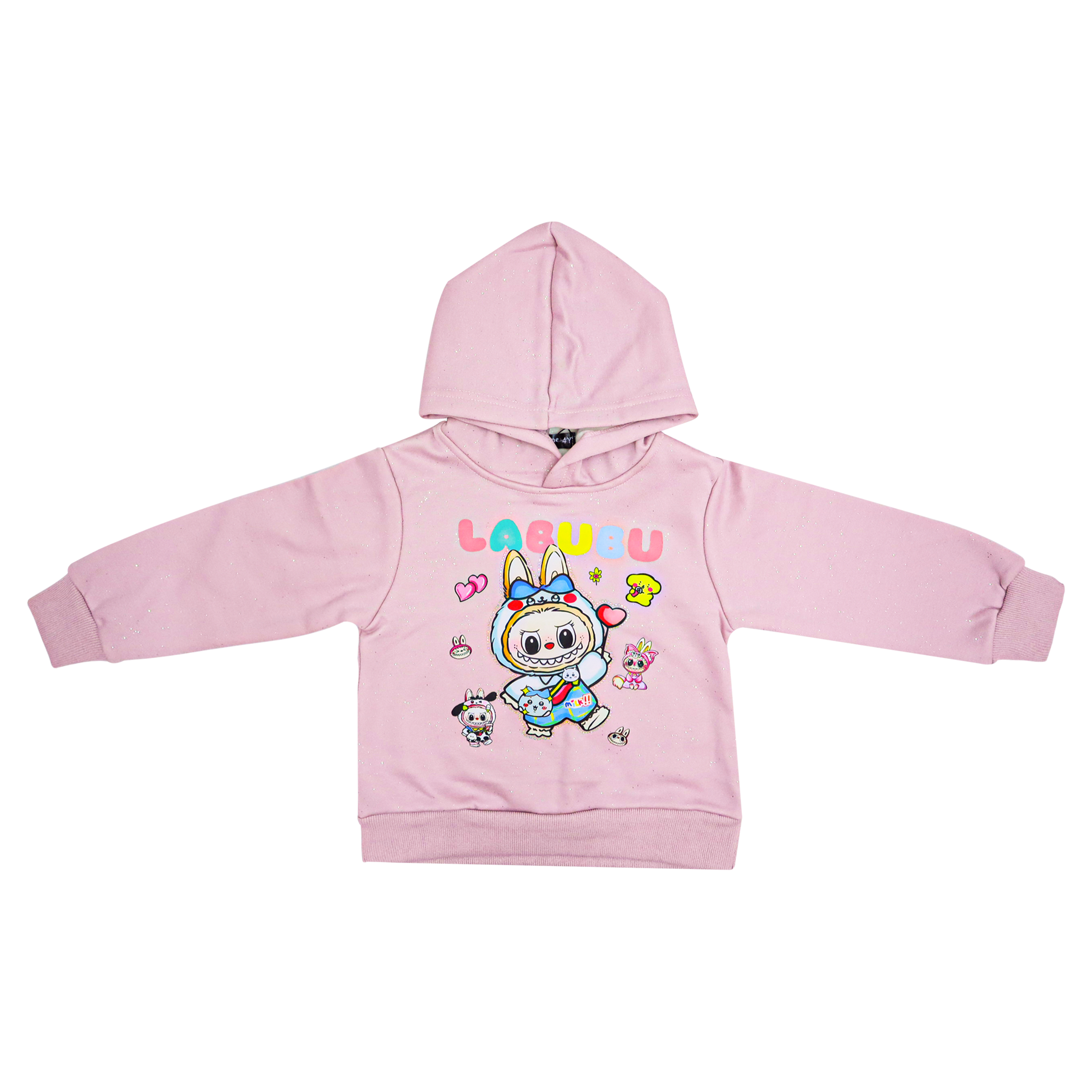 Girls Hoodie Suit Labubu Print