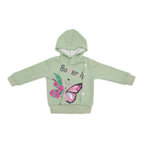 Girls Hoodie Suit Butter Fly Print