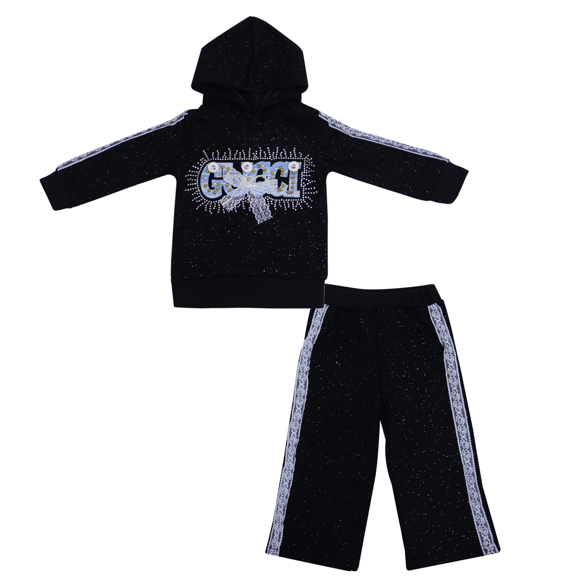 Girls Hoodie Suit Gucci Print Price in Pakistan
