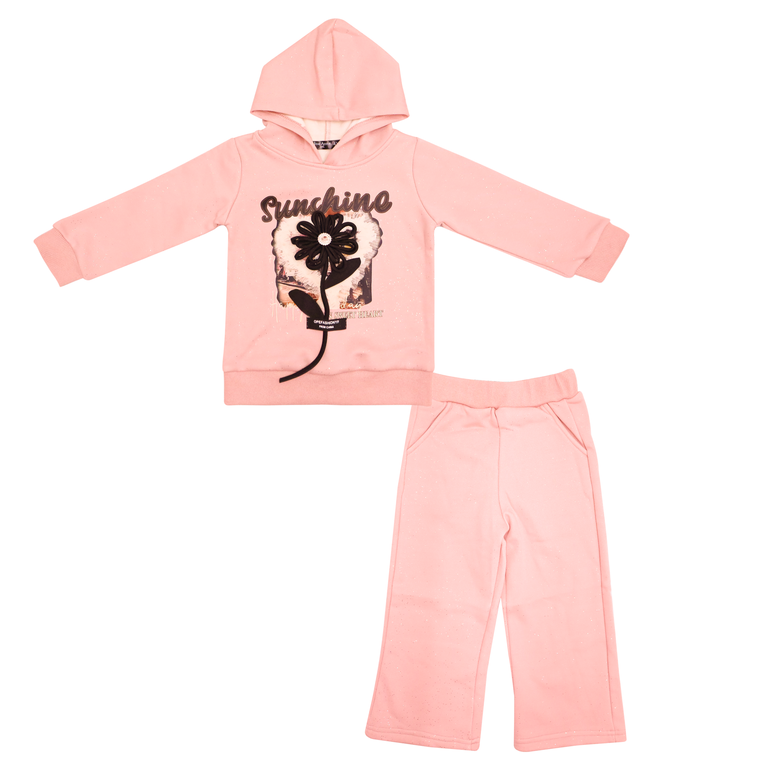 Girls Hoodie Suit Sunshine Print