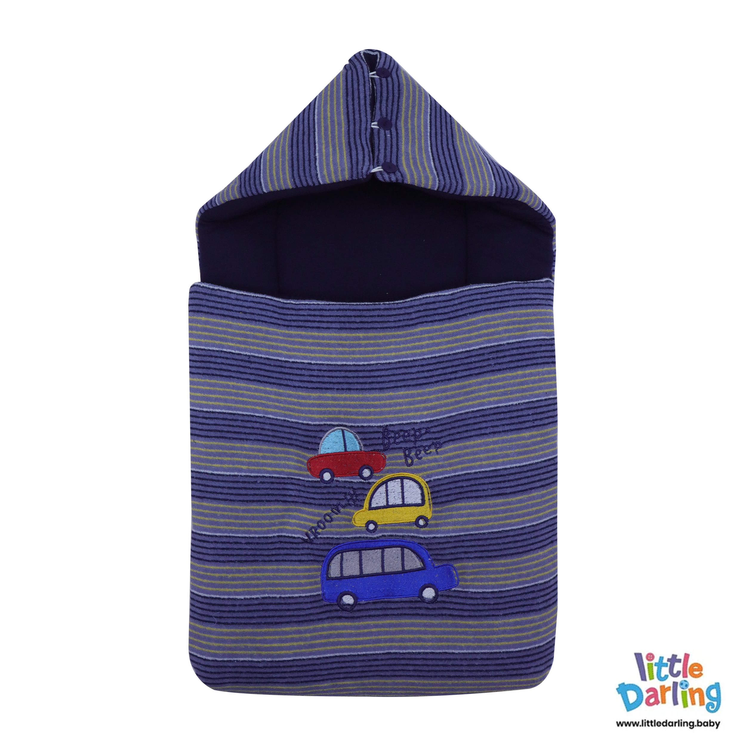 Baby Hooded Carry nest Car Embroidery by Little Darling