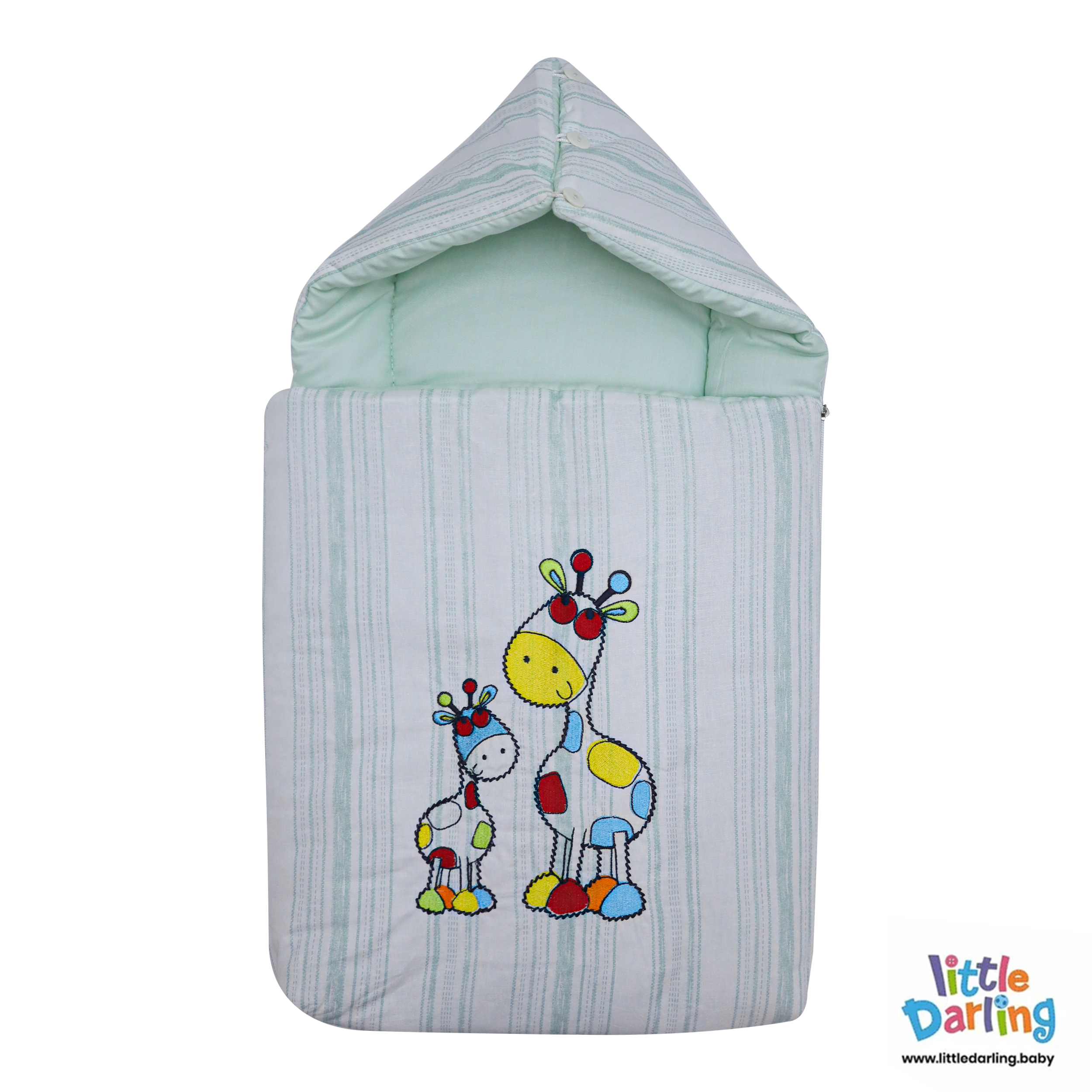 Baby Hooded Carry nest Giraffe Embroidery by Little Darling