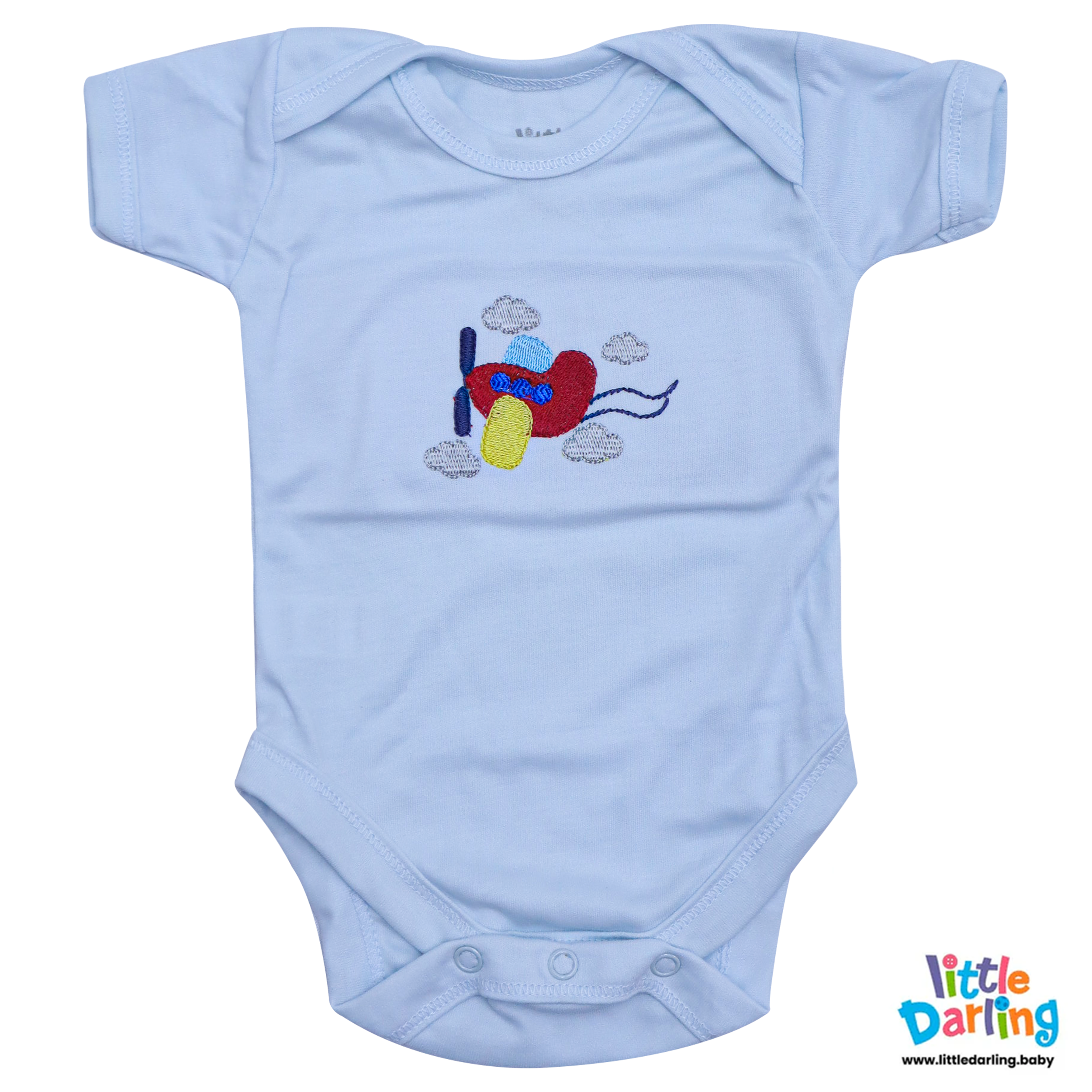 Baby Bodysuit Pk Of 3 Short sleeve Air plane Print by Little Darling