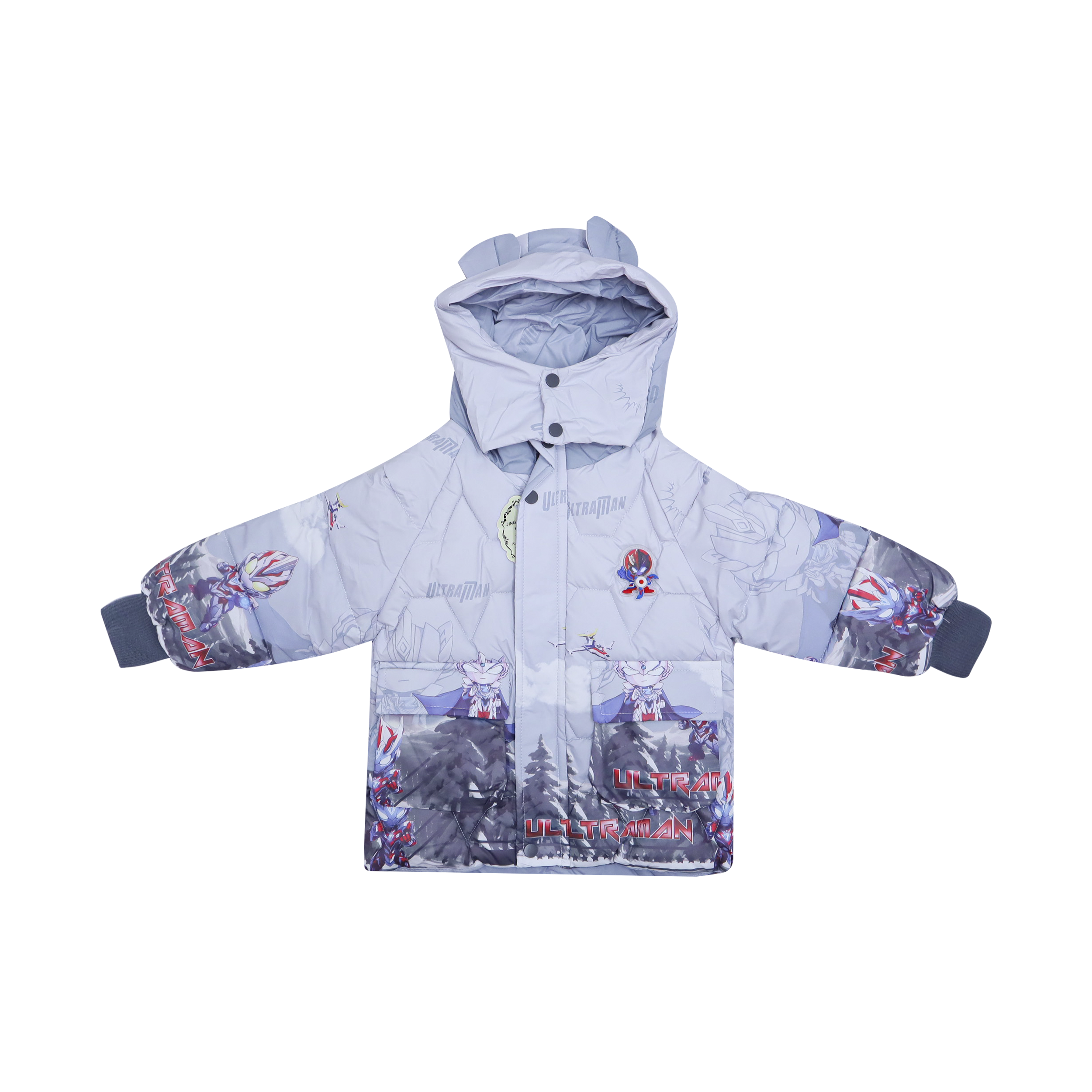 Kids Winter Puffer Jacket with Sling Bag