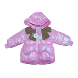 Baby Shiny Pink Hooded Winter Jacket