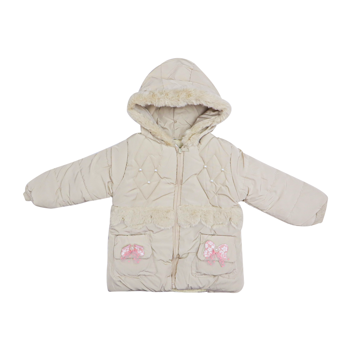 Kids Hooded Puffer & Fur Jacket Price in Pakistan