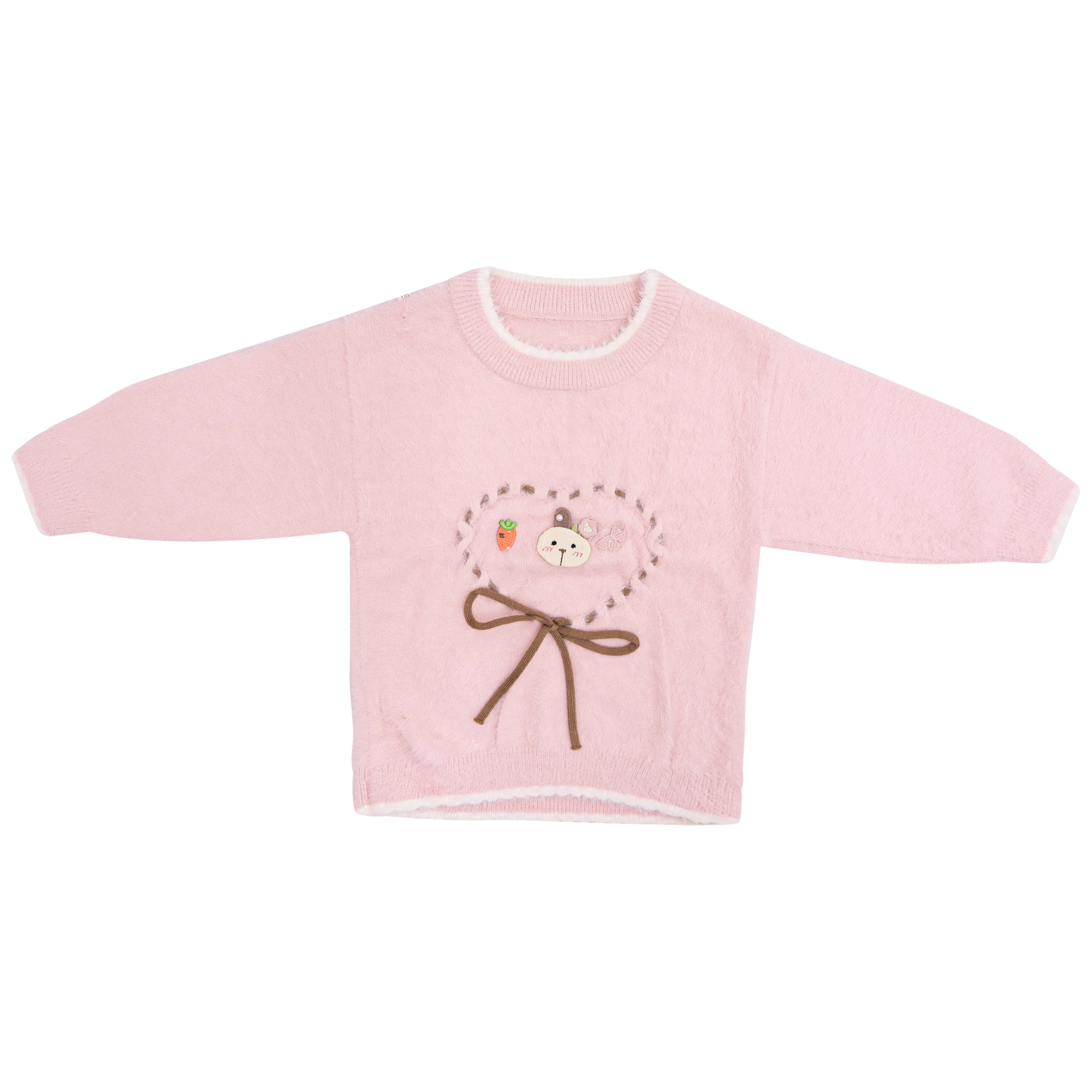 Baby Sweater Cute Bear & Carrot Embroidery