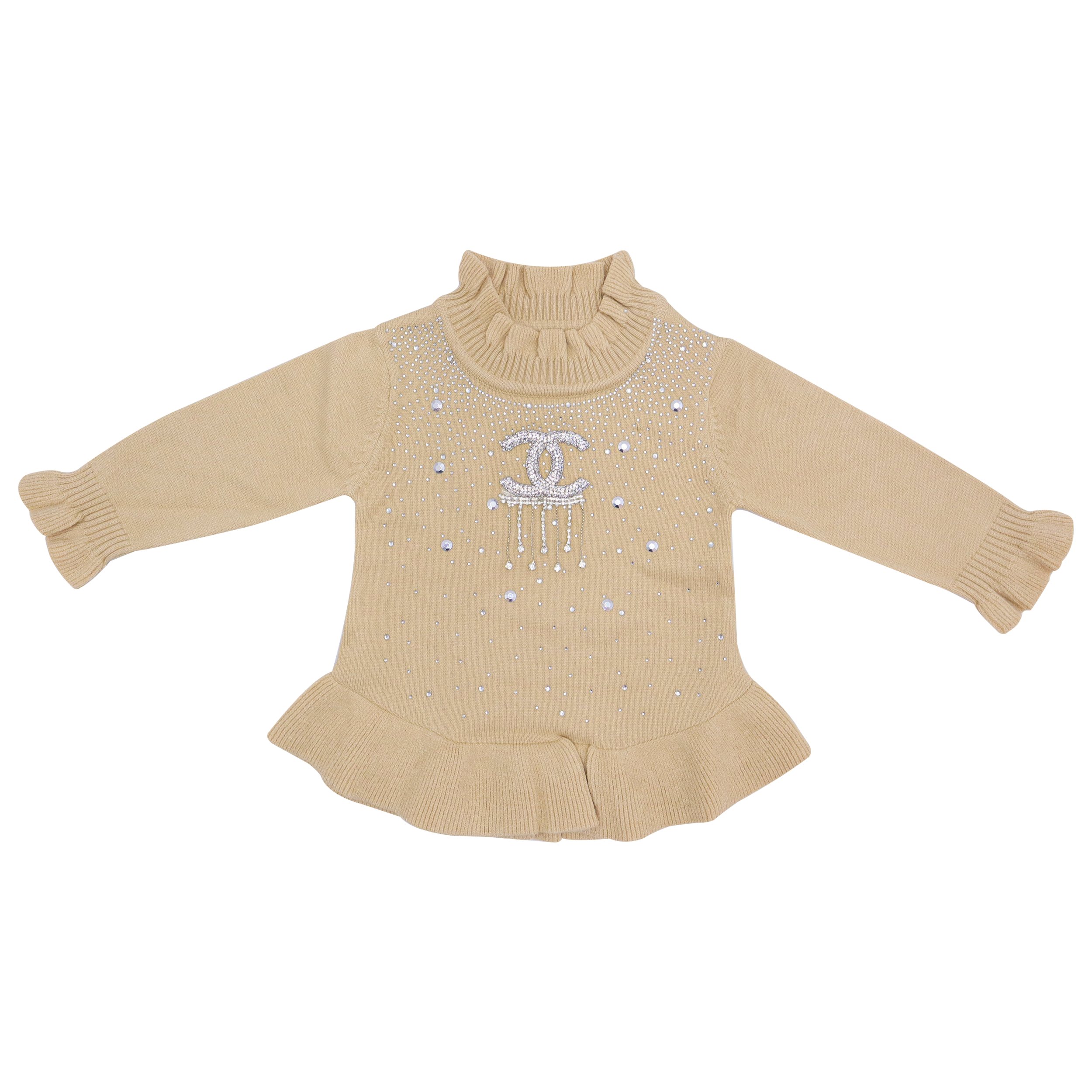 Baby Sweater with Rhinestone Embellishments