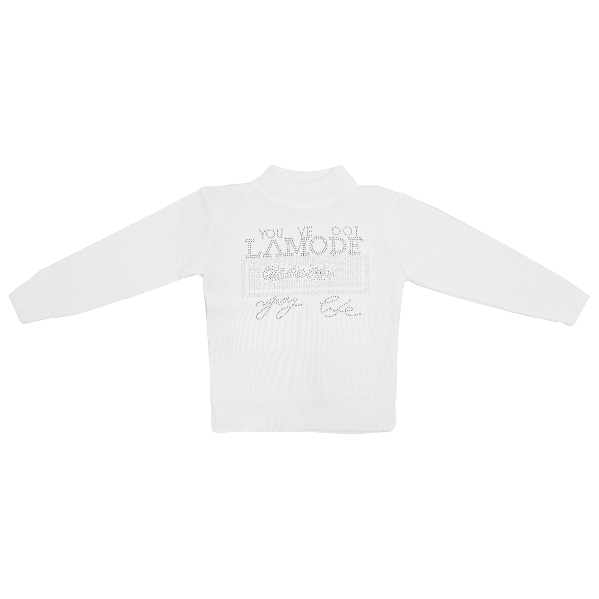 Baby Girl White Knit Sweater with Crystal Print Price in Pakistan