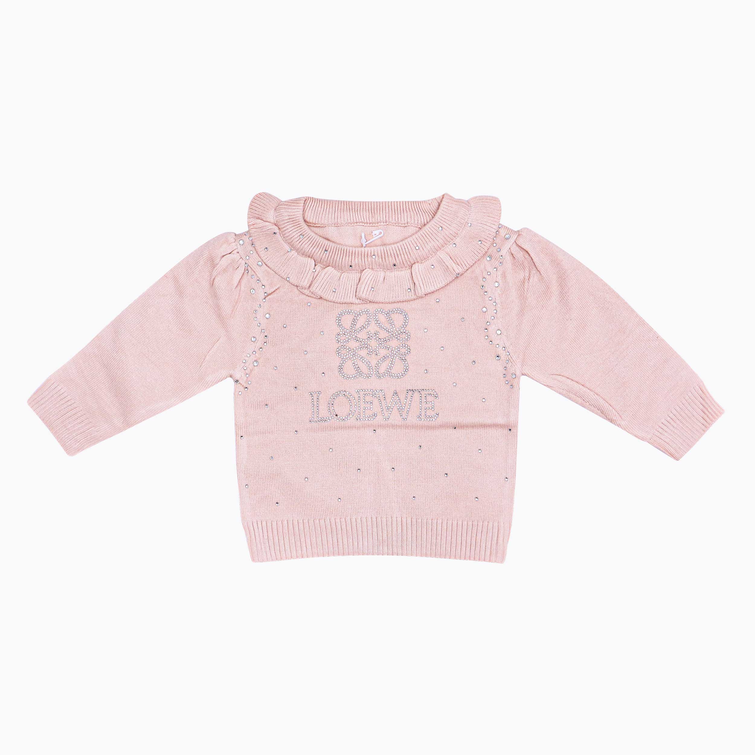 Baby Pink Knit Ruffle Set