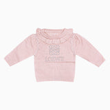 Baby Pink Knit Ruffle Set