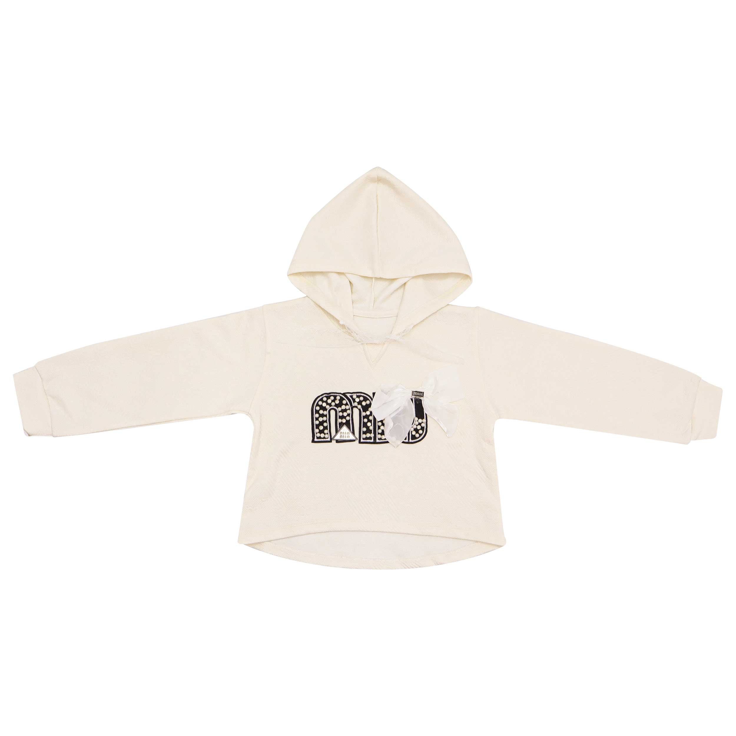 Girls 3 Piece Hoodie Suit Cream