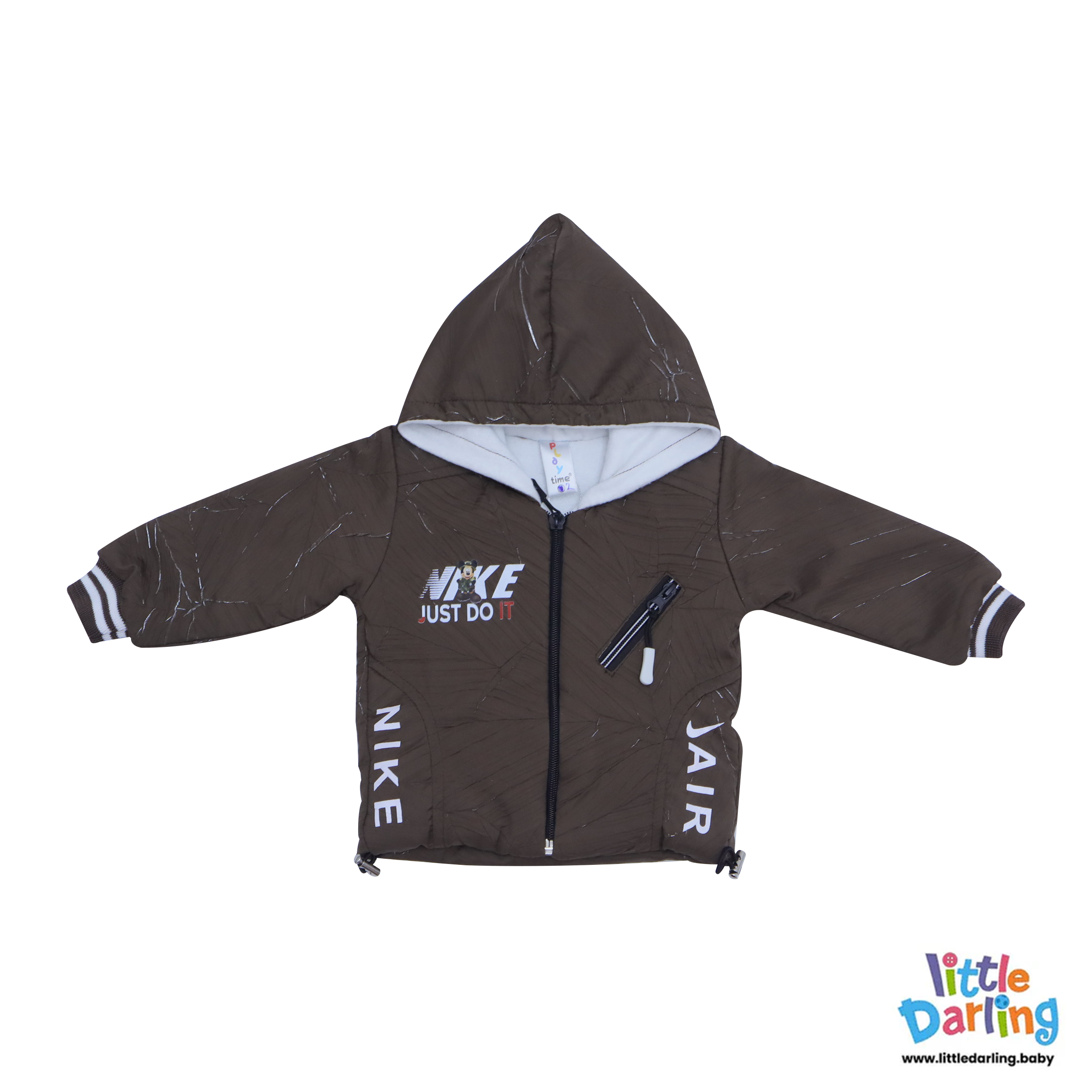 Baby Boys 2-Piece Tracksuit Set Brown by Little Darling