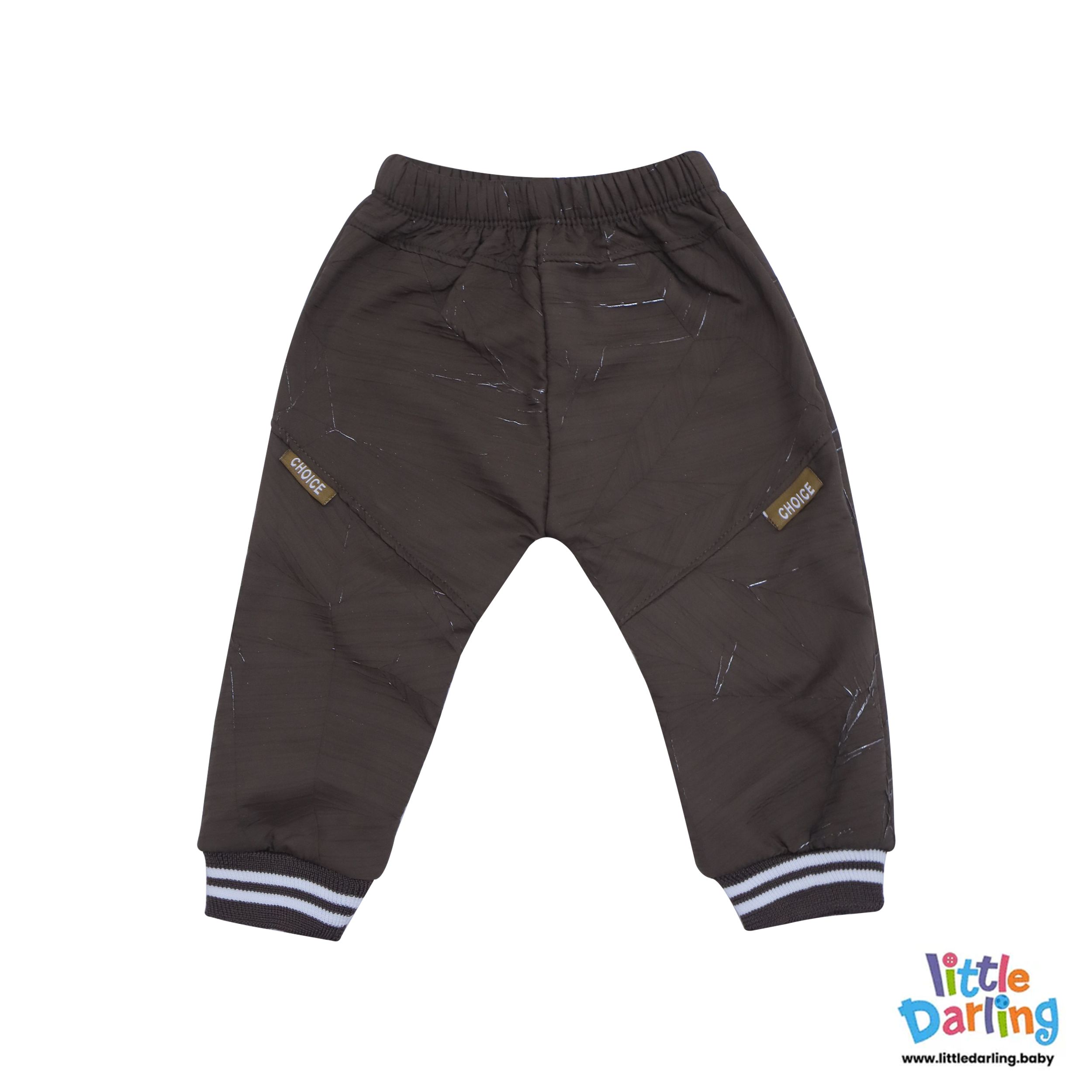 Baby Boys 2-Piece Tracksuit Set Brown by Little Darling