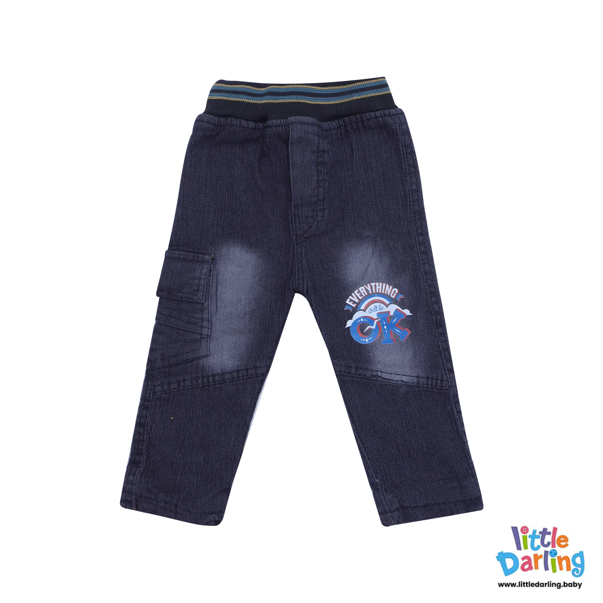 Baby Hooded Jacket & Denim Pant Set by Little Darling