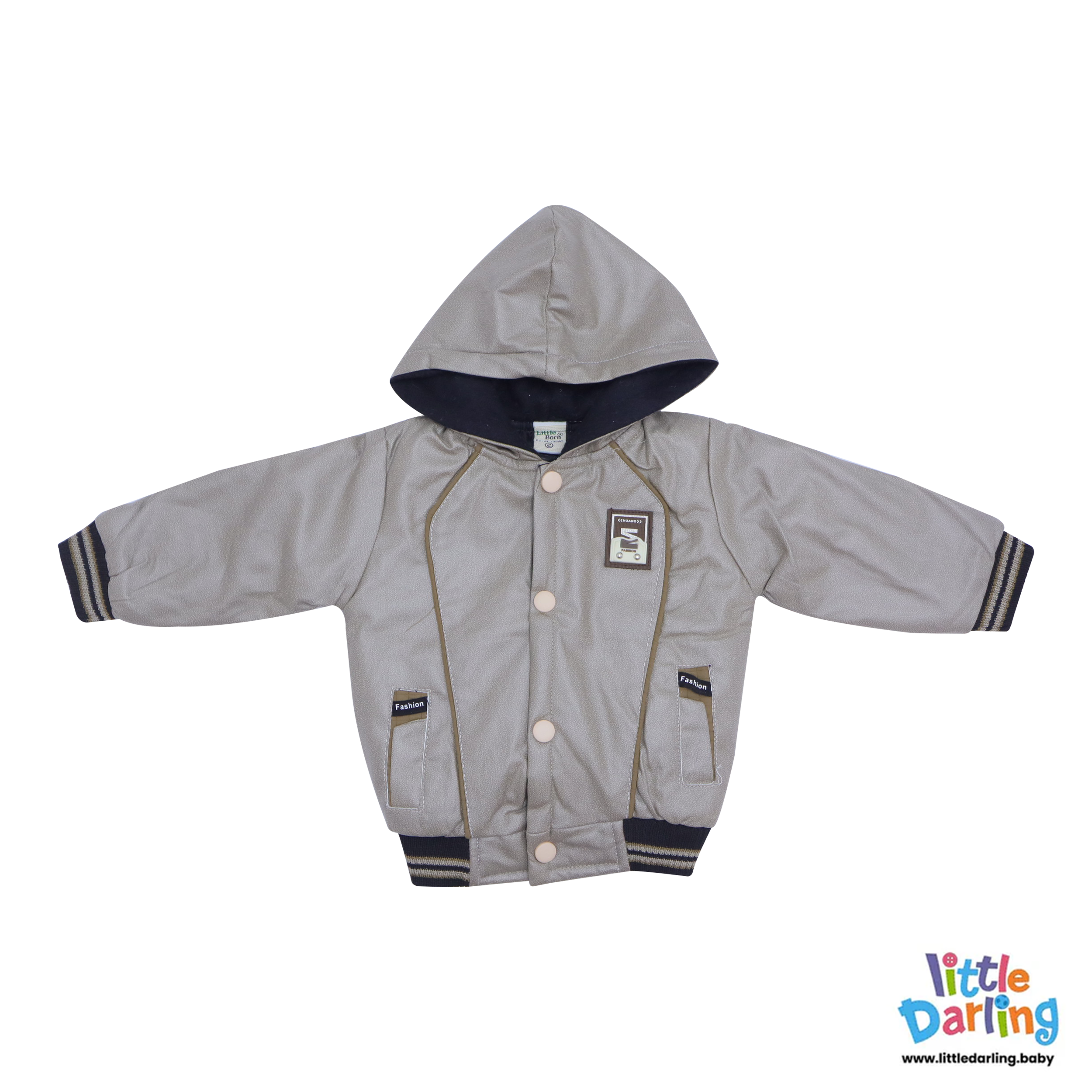 Baby Hooded Jacket & Denim Pant Set by Little Darling