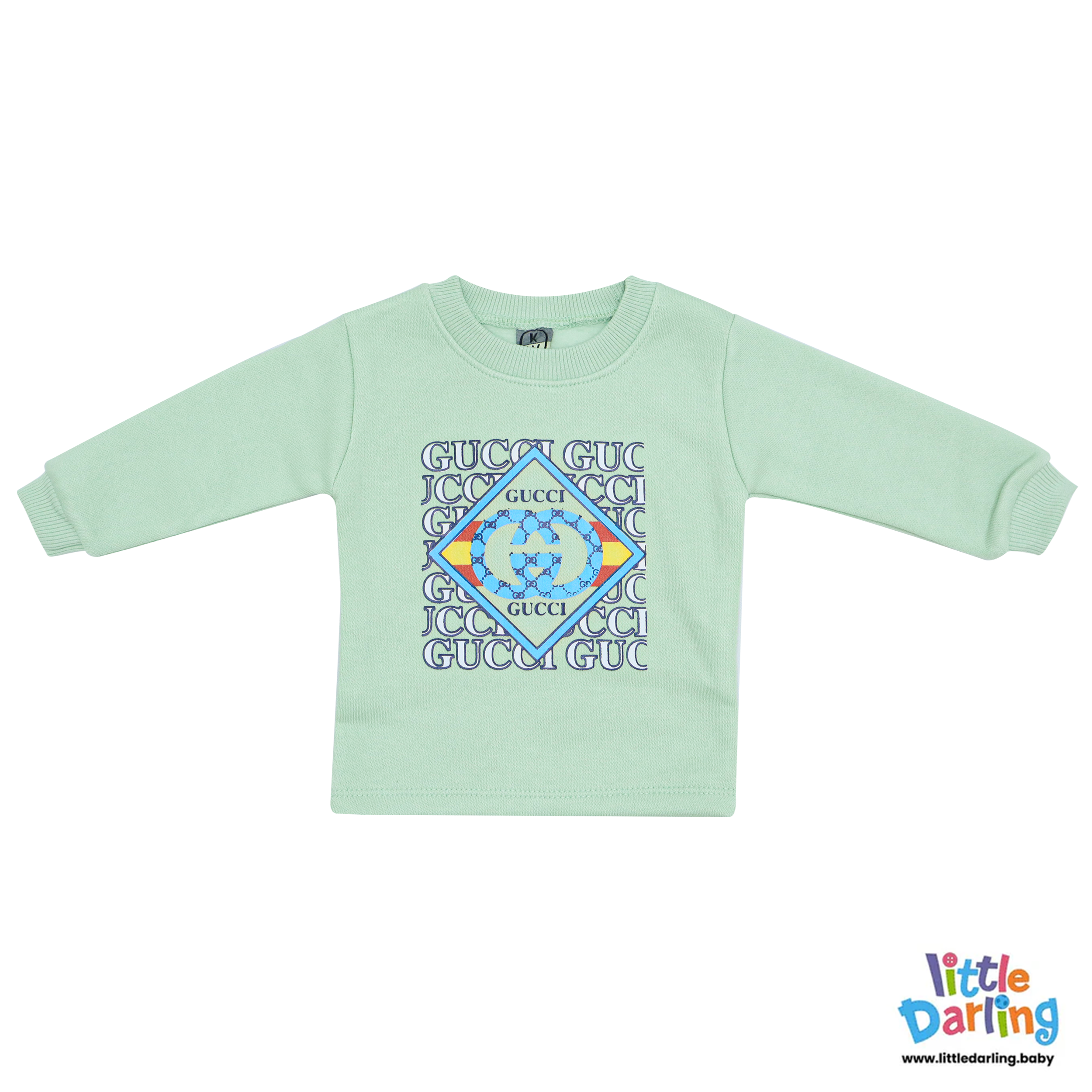 Kids Printed Sweatshirt & Jogger Set Sea Green & Navy