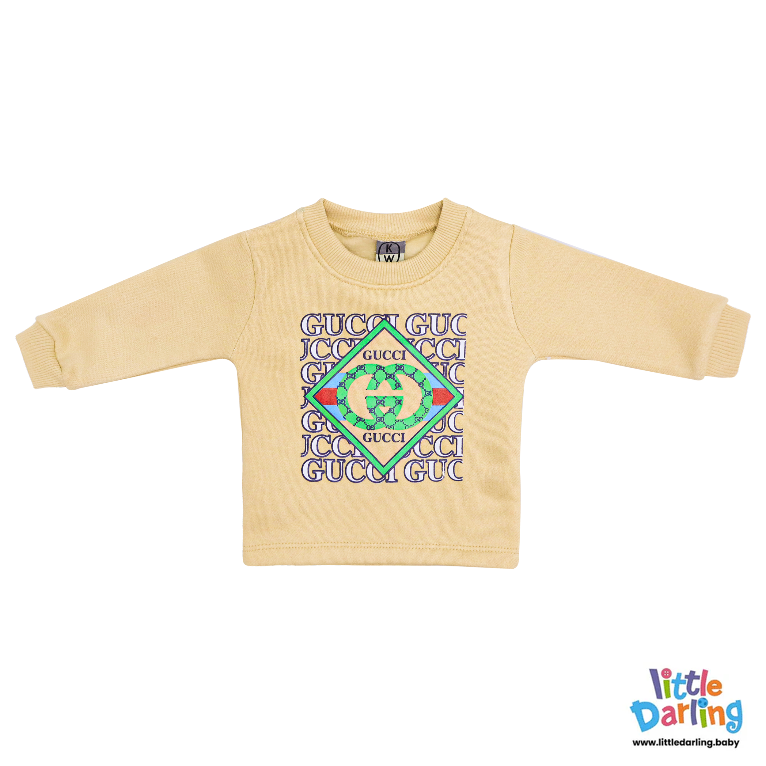 Kids Printed Sweatshirt & Jogger Set Beige & Navy