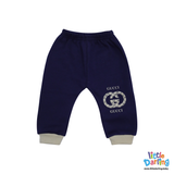 Kids Printed Sweatshirt & Jogger Set Beige & Navy