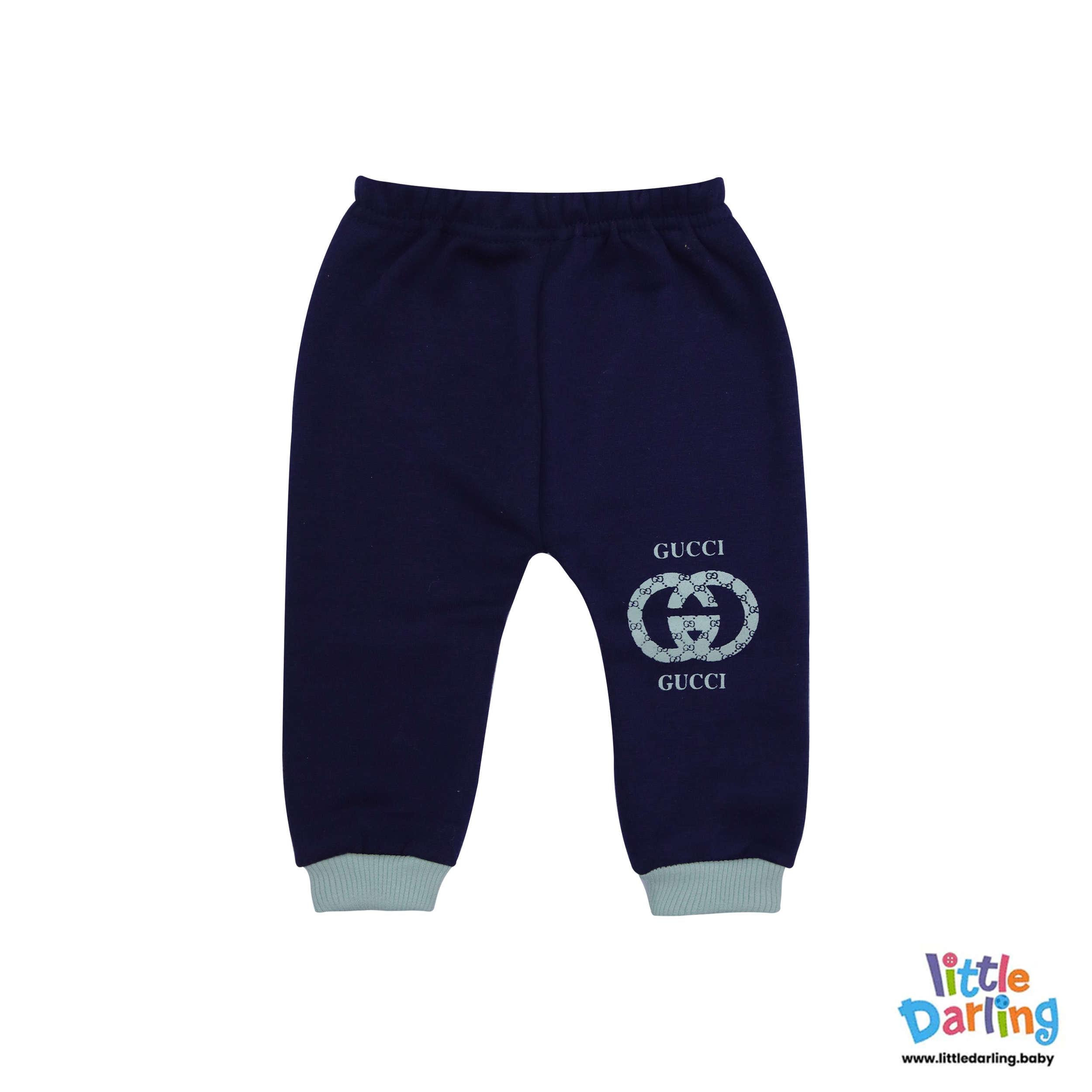 Kids Printed Sweatshirt & Jogger Set Sky Blue & Navy