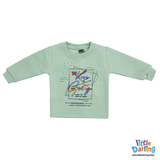 Kids Printed Sweatshirt & Jogger Set Sea Green & Navy