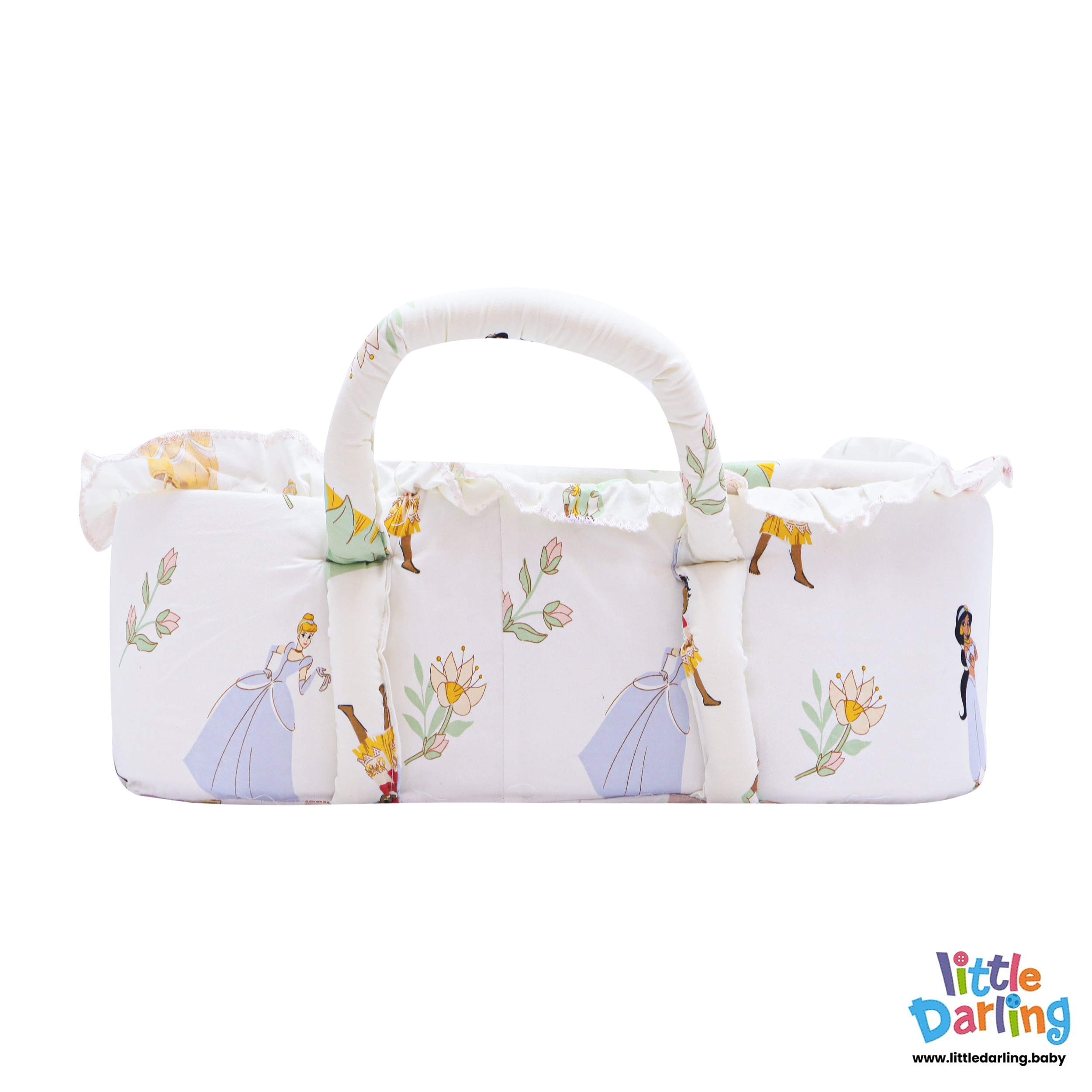 Infant Moses Basket Soft Princess Theme Print by Little Darling