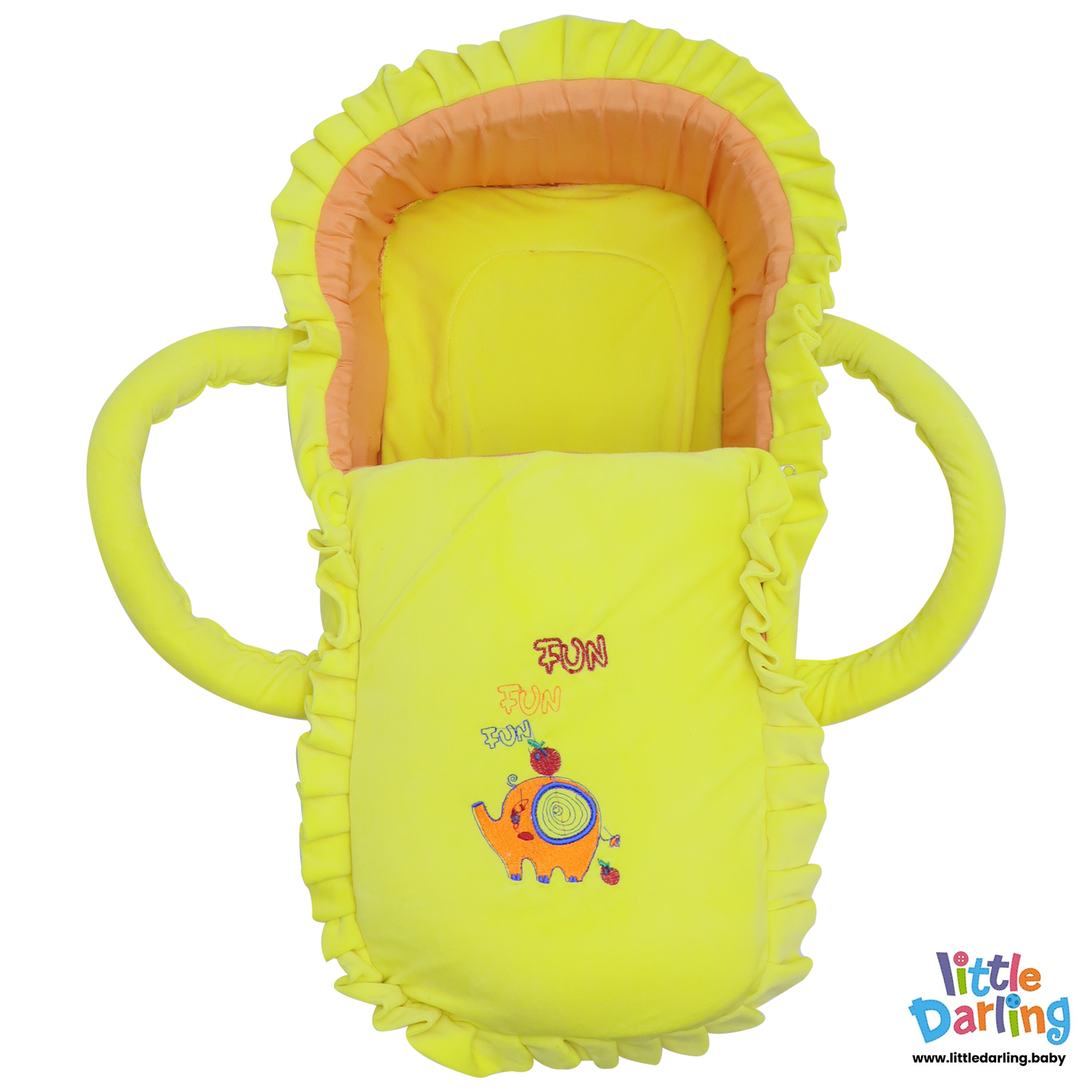 Infant Moses Basket Elephant Embroidery by Little Darling