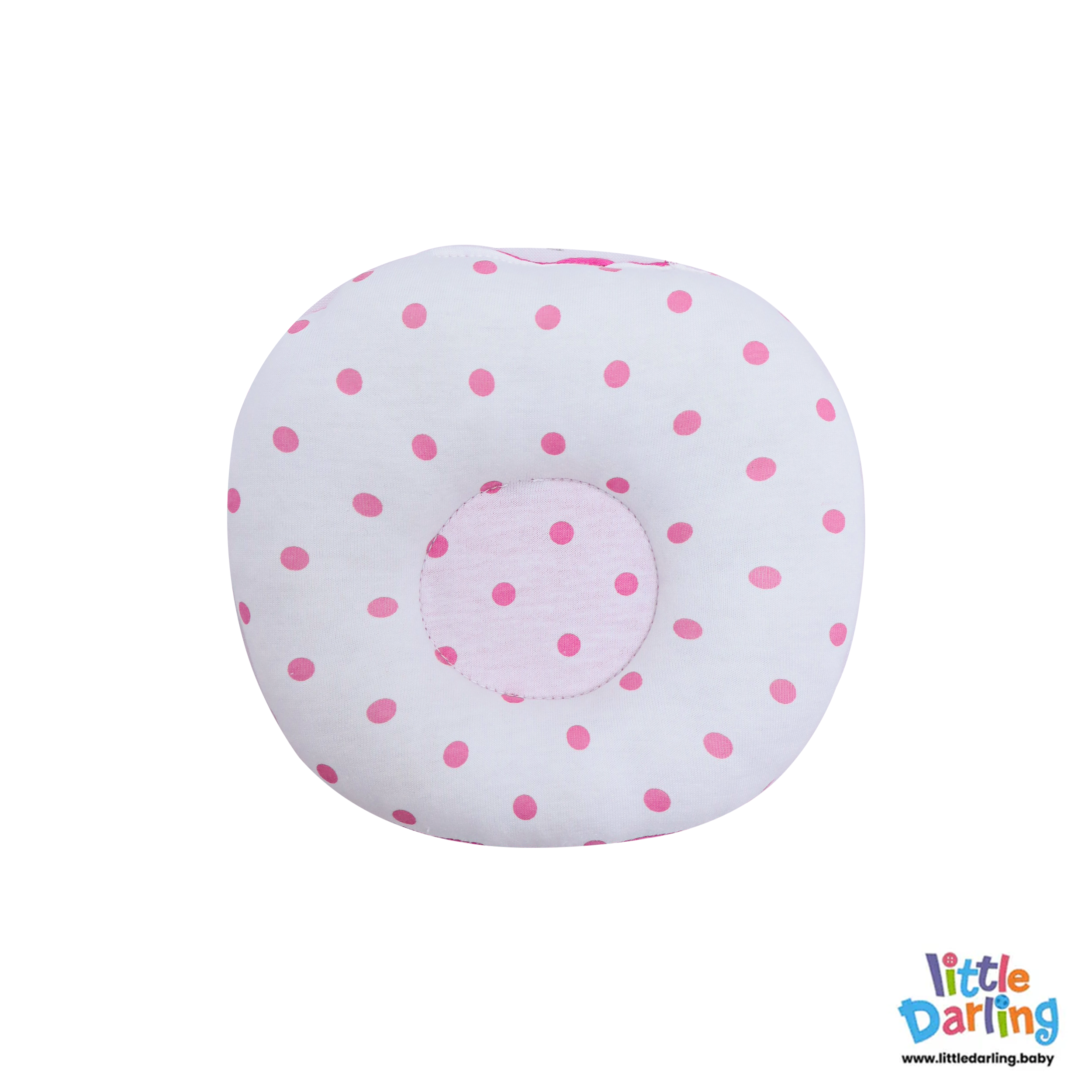 Baby Net Gadda Set 2 Pcs Pink Polka Dot Print by Little Darling