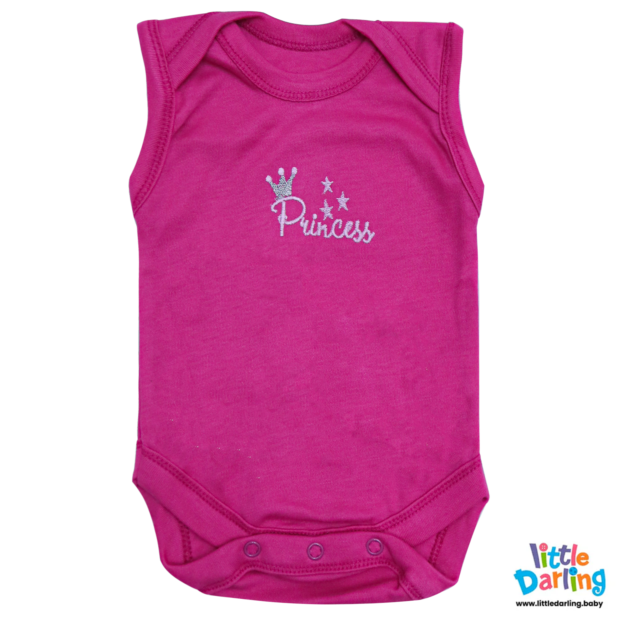 Baby Bodysuit Pk Of 3 Sleeveless Princess by Little Darling