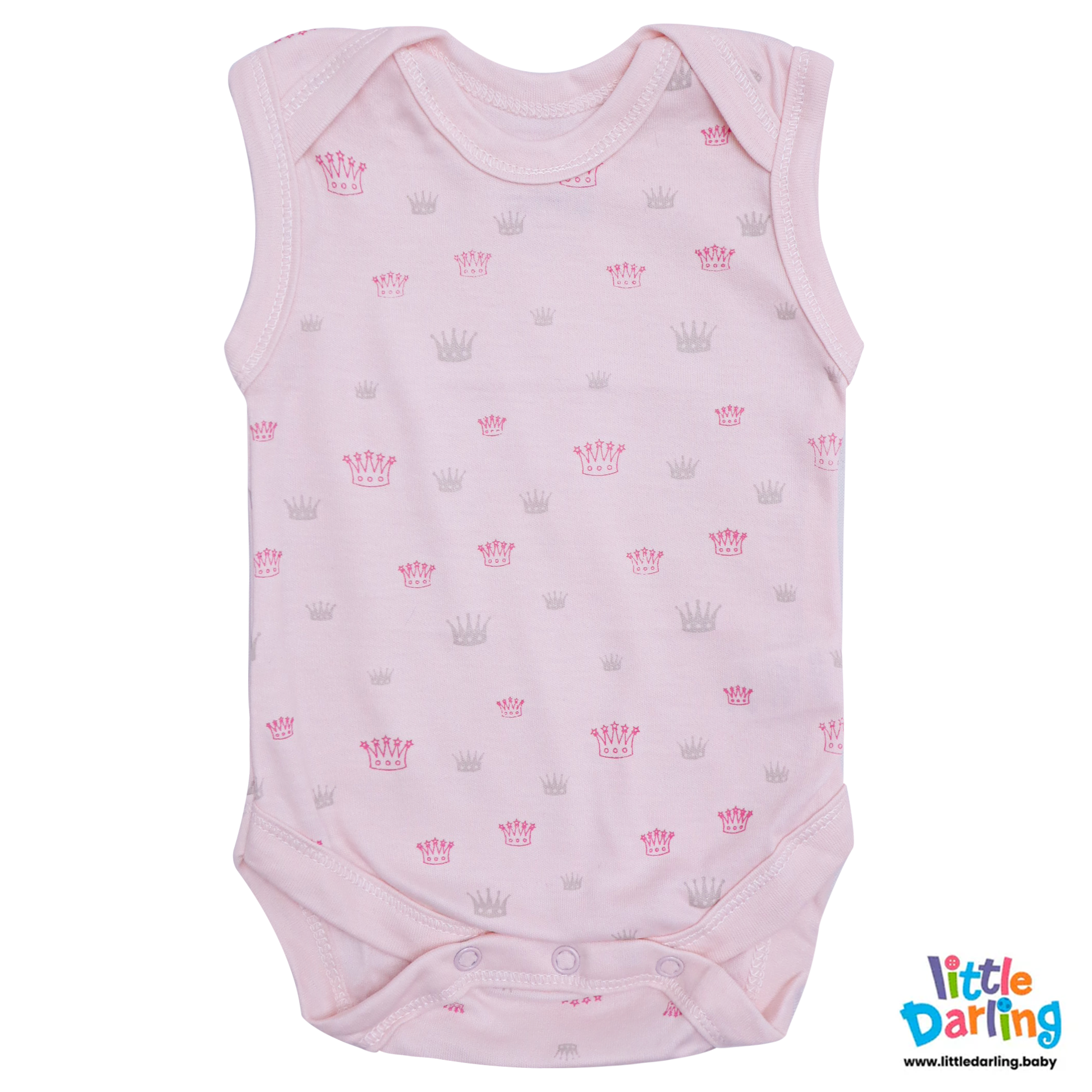 Baby Bodysuit Pk Of 3 Sleeveless Princess by Little Darling