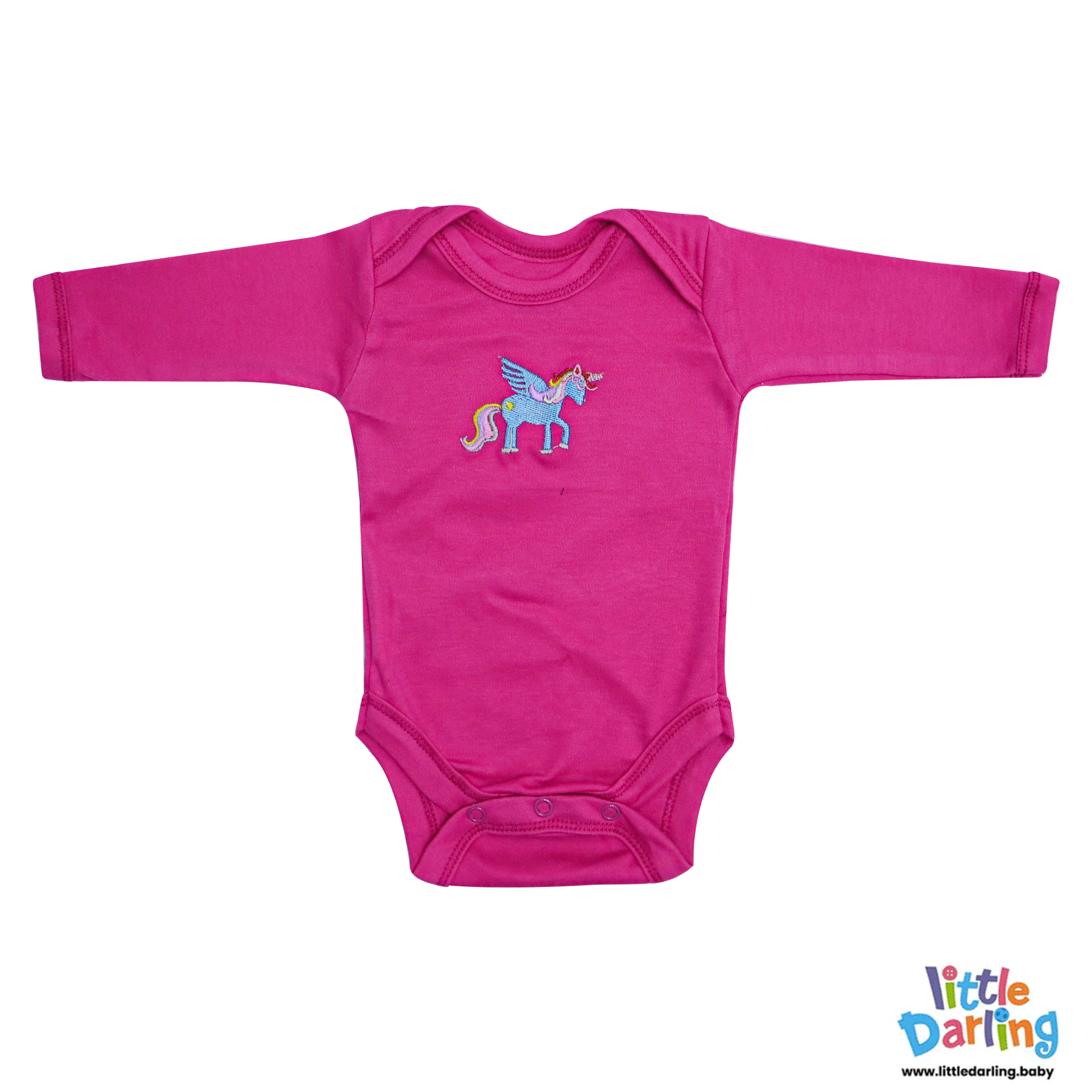 Baby Bodysuit Pk Of 3 Full Sleeve Unicorn by Little Darling