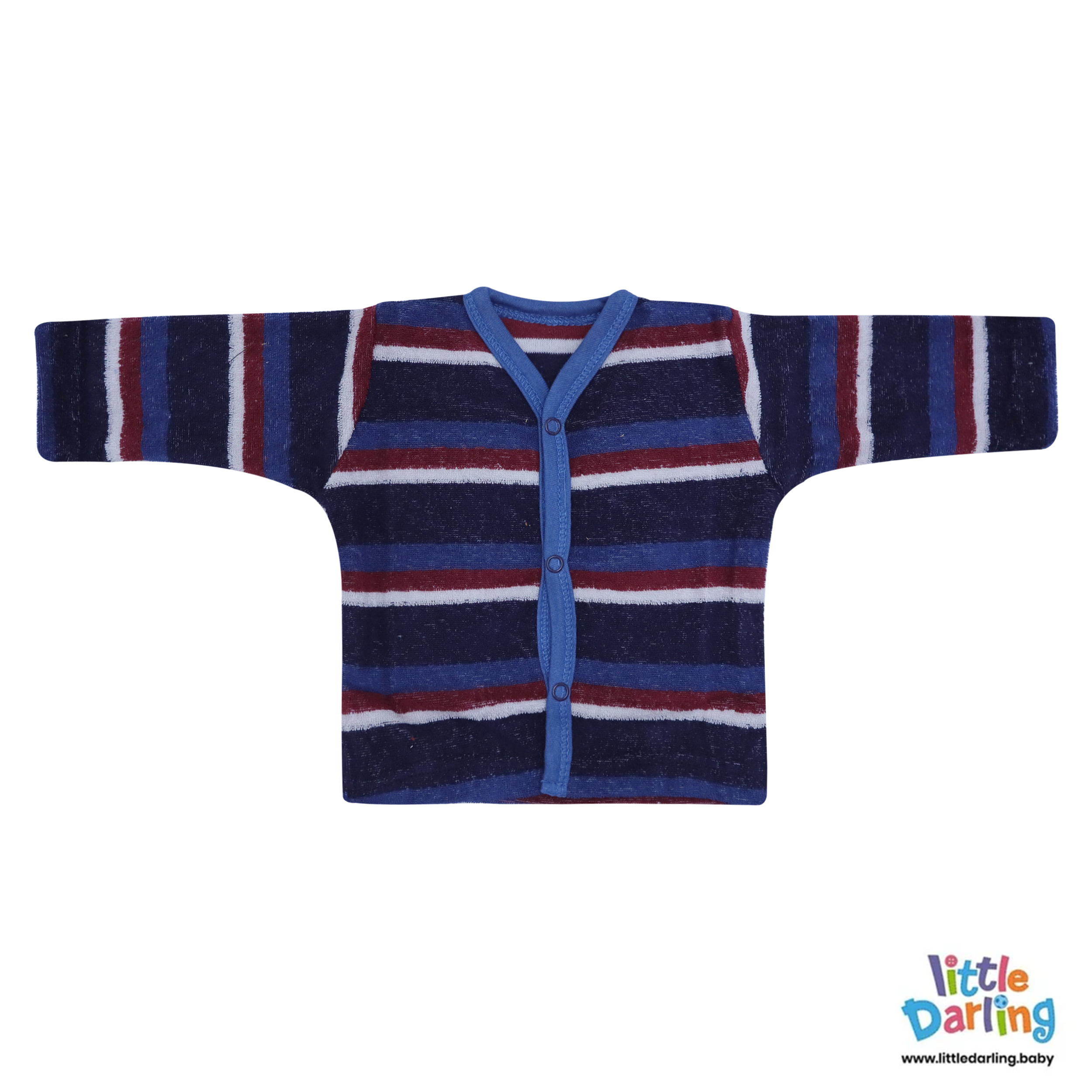 Baby Night Suit Blue Striped by Little Darling
