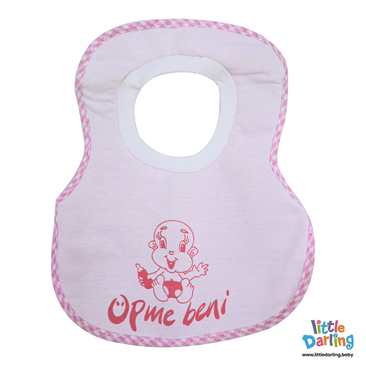 Waterproof Bibs Opme Beni Print Pink | Little Darling Price in Pakistan