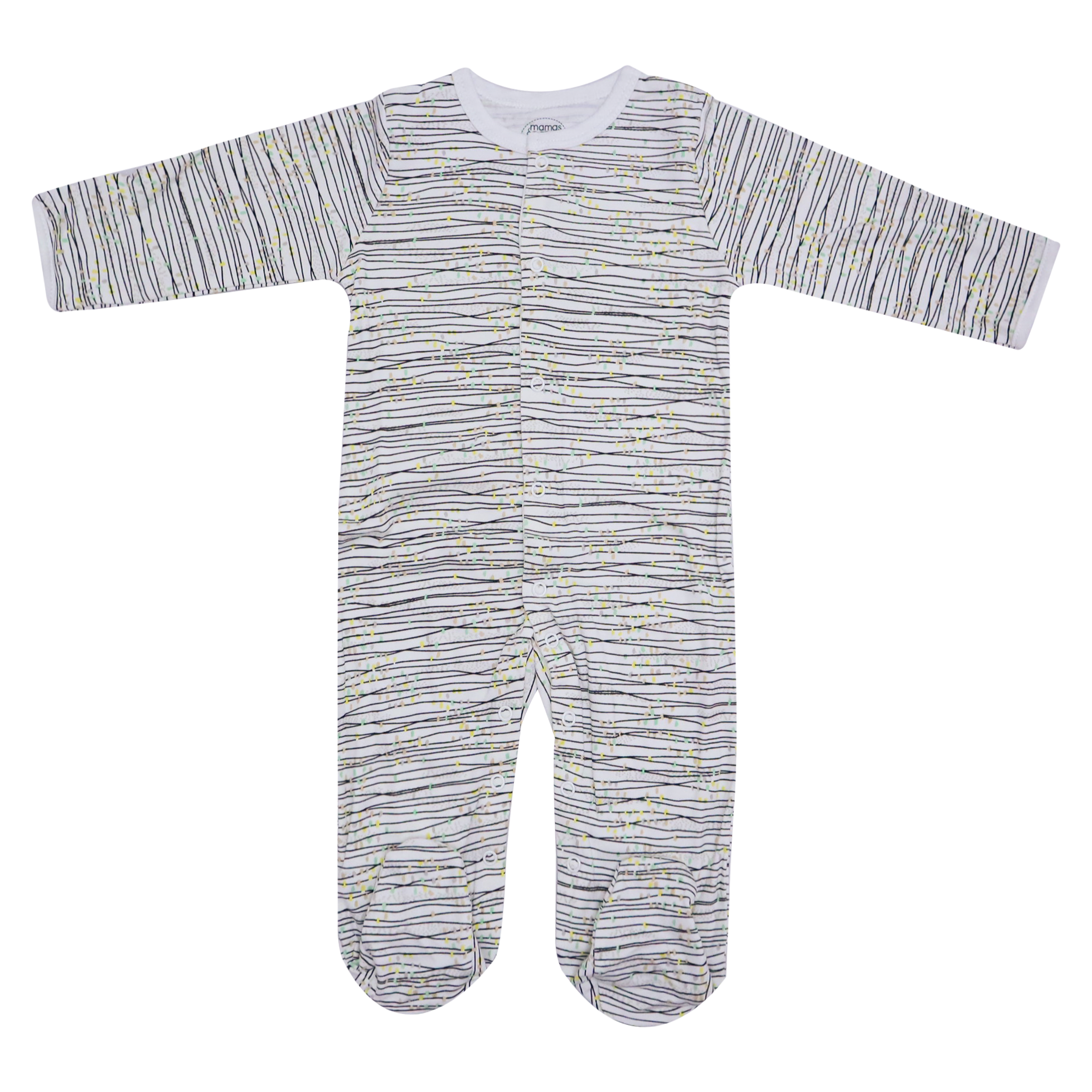 Baby Sleepsuit 3-Pack assorted prints by Mamas & Papas