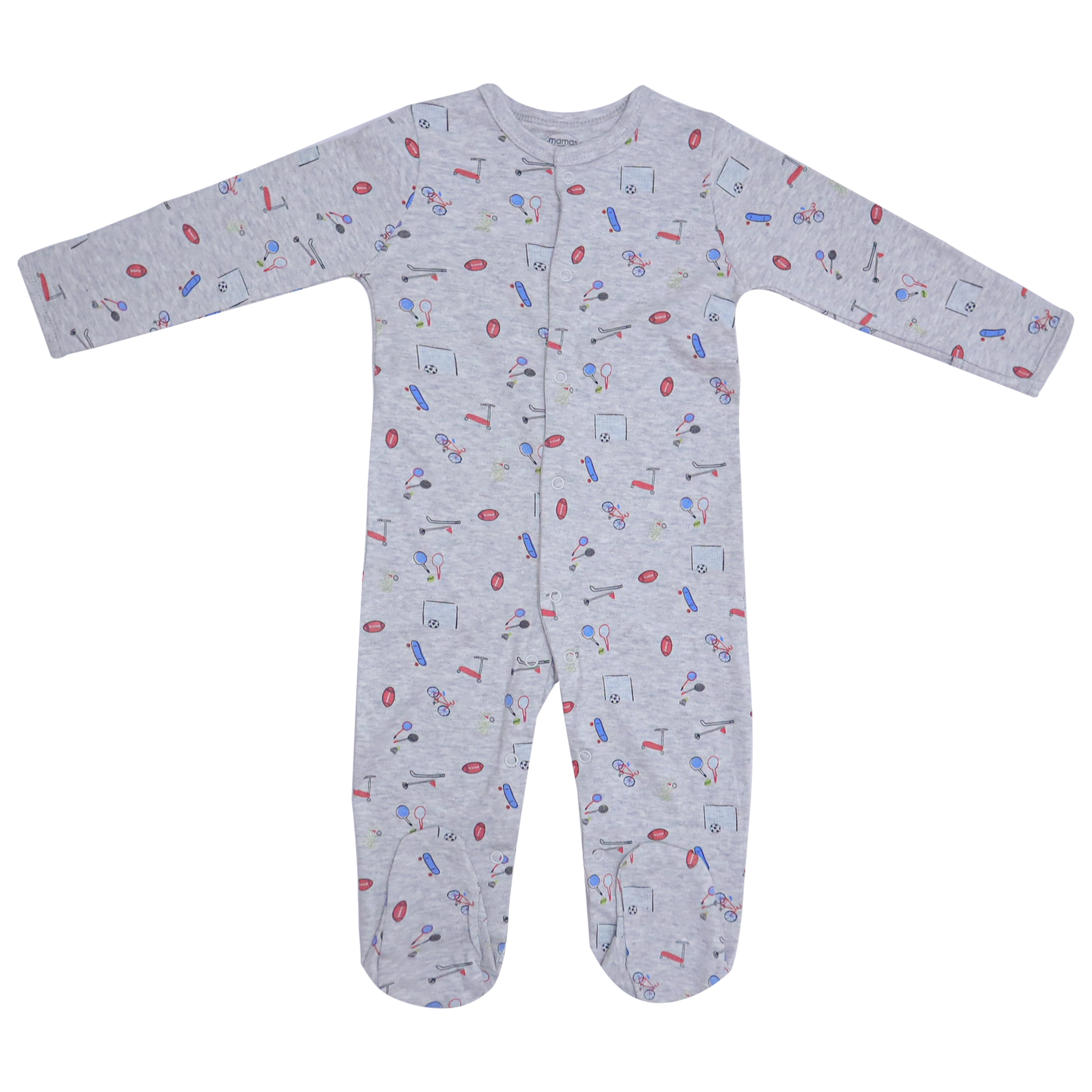 Baby Sleepsuit 3-Pack Foot Ball Print by Mamas & Papas