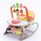 3 in 1 Musical Baby Walker Rocker with Toy Bar & Play Tray