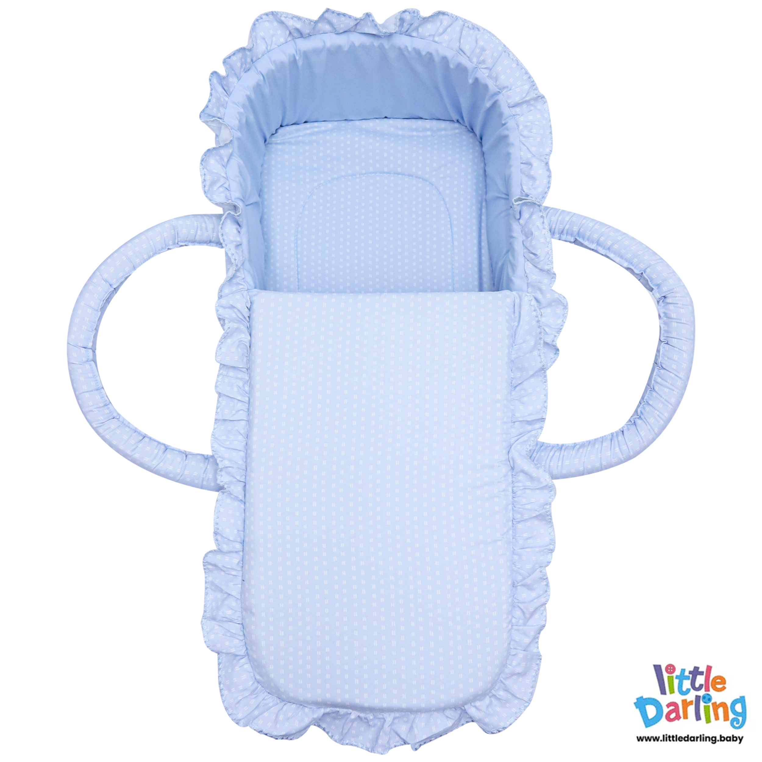 Infant Moses Basket White Dot Print by Little Darling