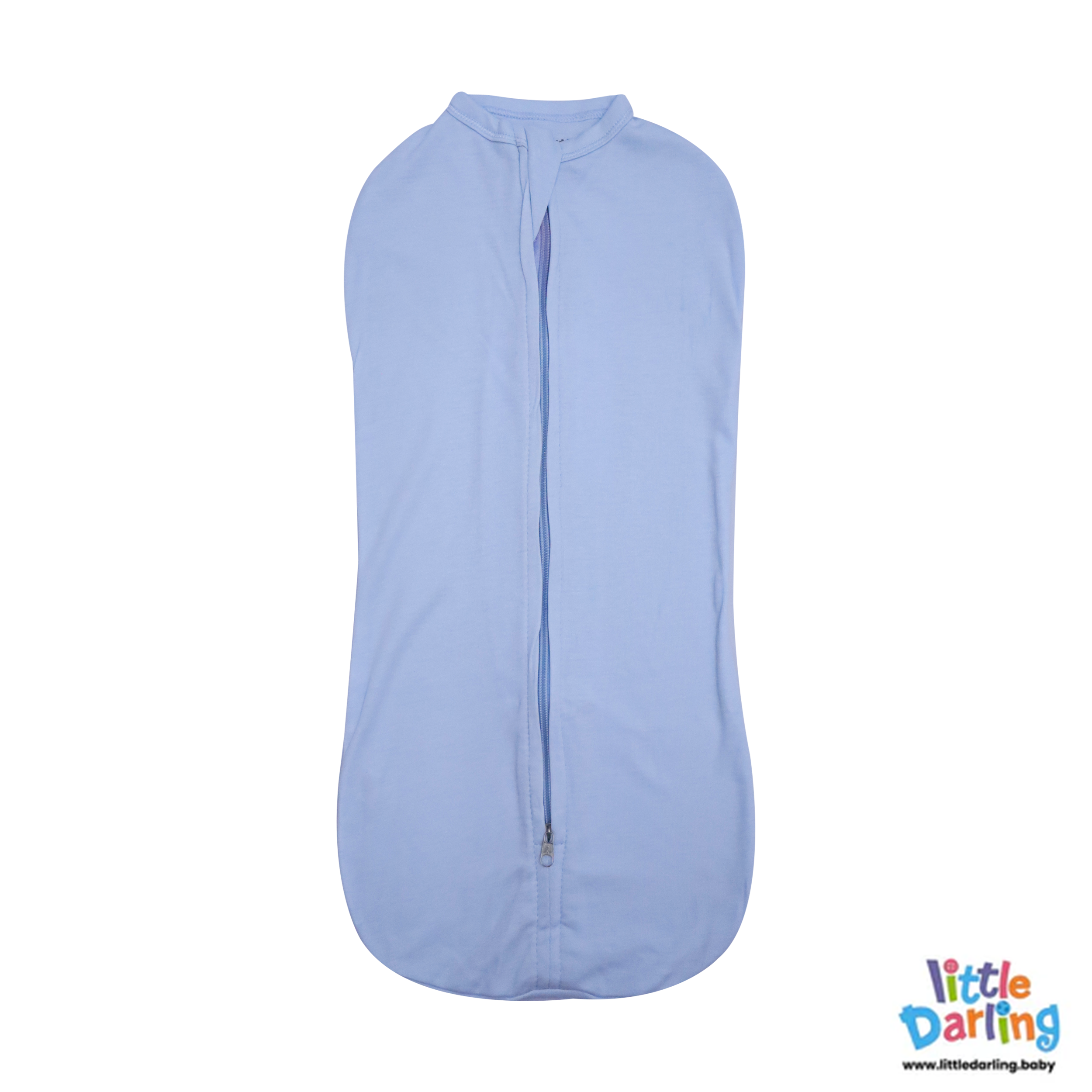 Baby Peanut Swaddle Sky Blue & Cream Color by Little Darling