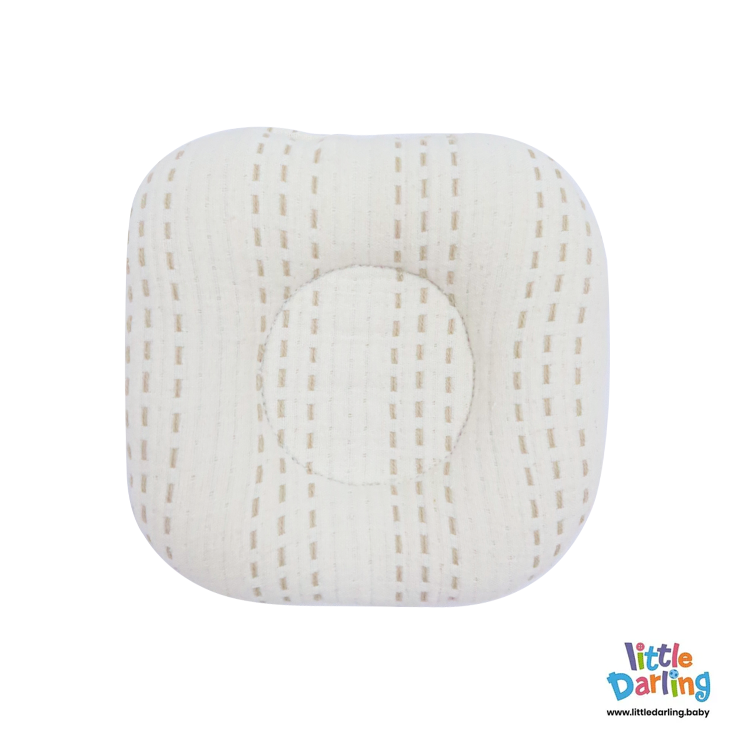 Baby Hooded Carry nest Beige Stitch Line Print by Little Darling