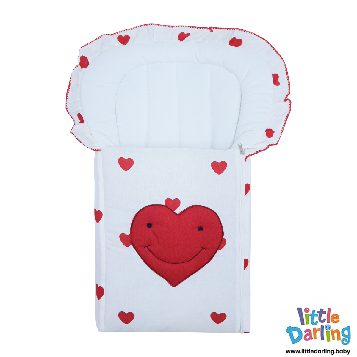 Baby Carry nest Frill Heart Embossed | Little Darling Price in Pakistan
