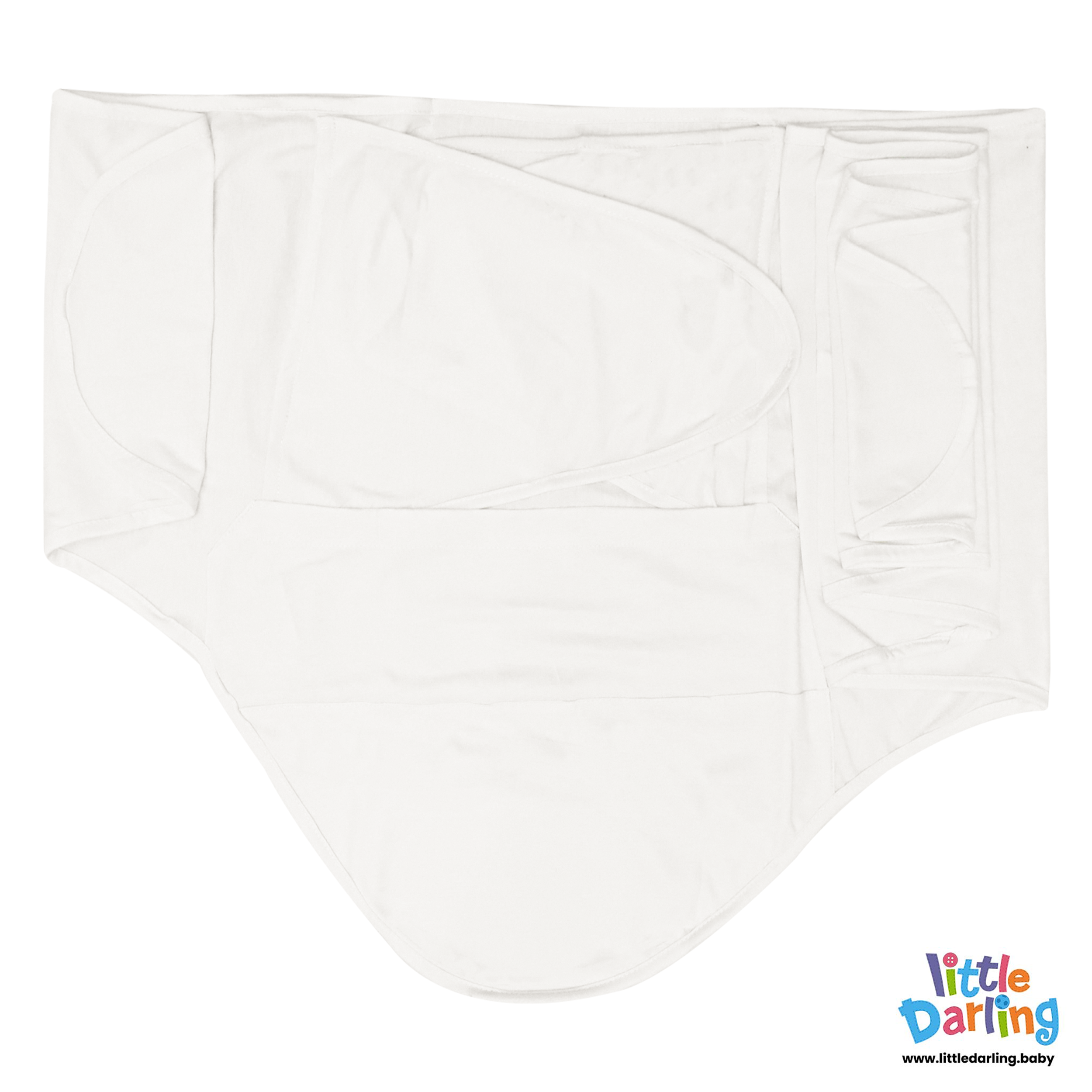 Baby Swaddler Wrap Plain White by Little Darling