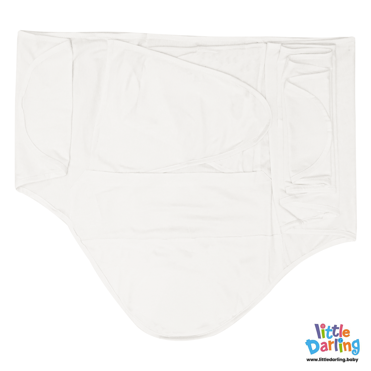 Baby Swaddler Wrap Plain White | Little Darling Price in Pakistan