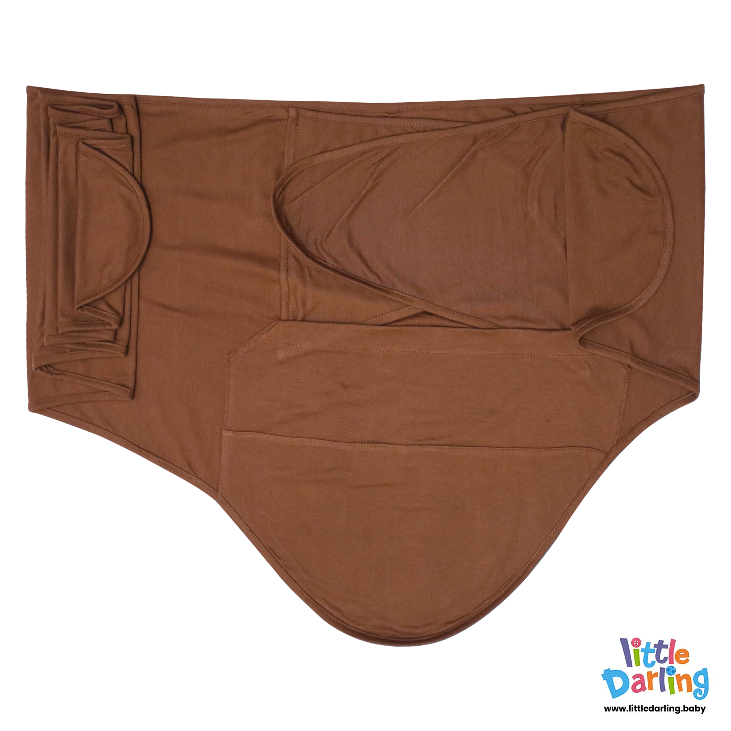 Baby Swaddler Wrap Brown by Little Darling
