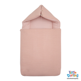 Baby Hooded Carry nest Plain Pink Color | Little Darling