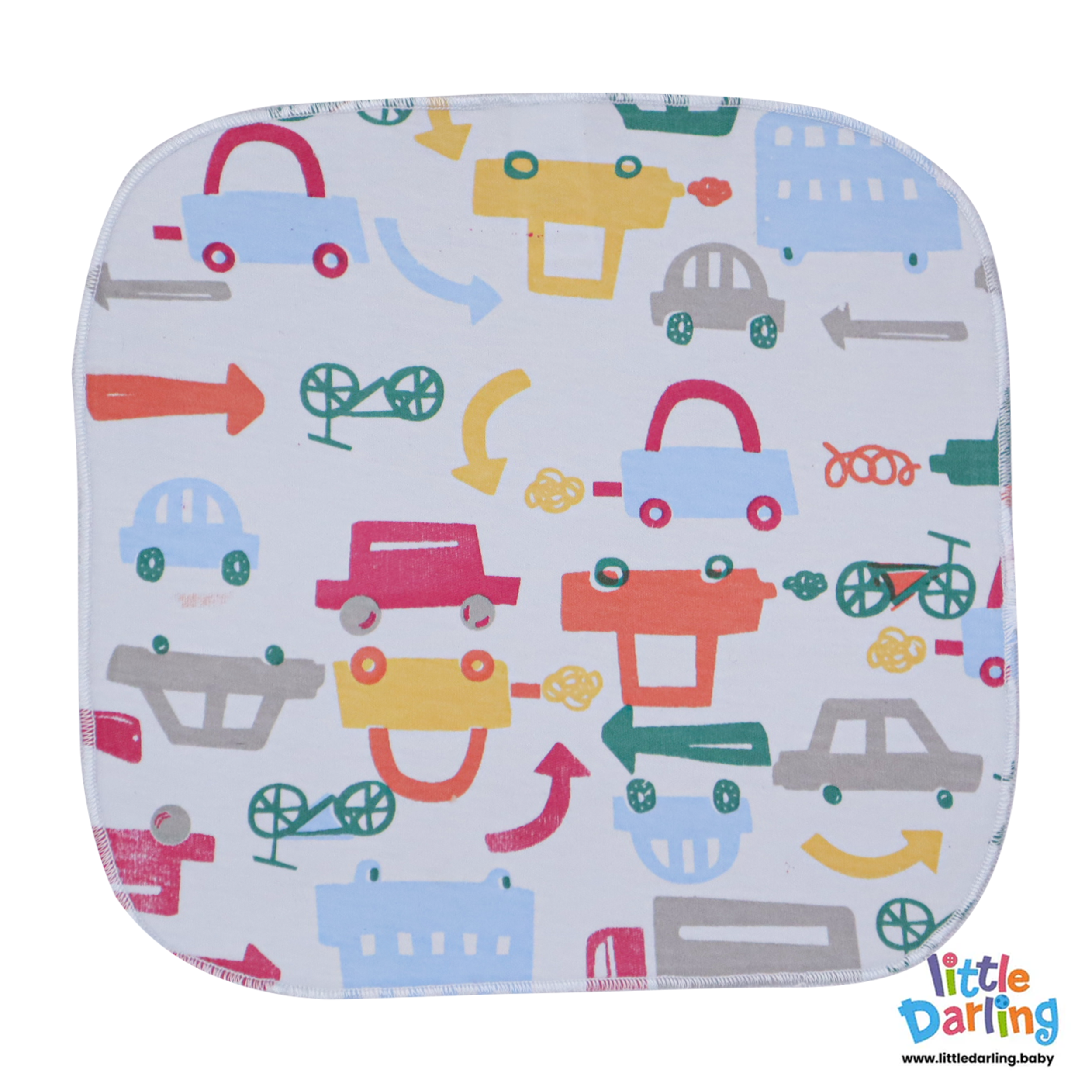 Baby Wash Cloth Pack of 5 Multi Print by Little Darling