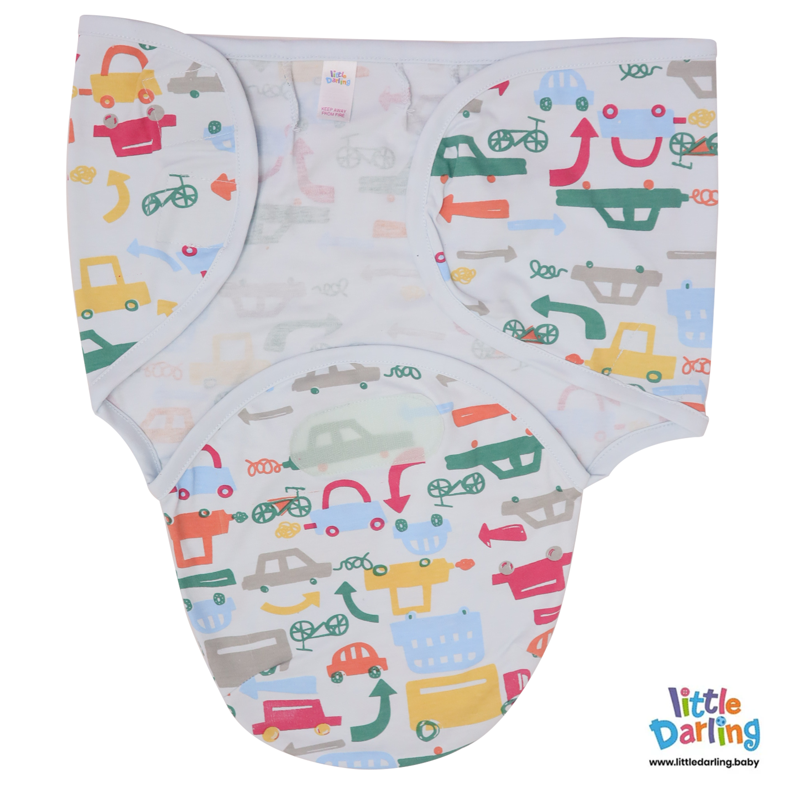 Infant Wrap a Round Car & Bus Print by Little Darling