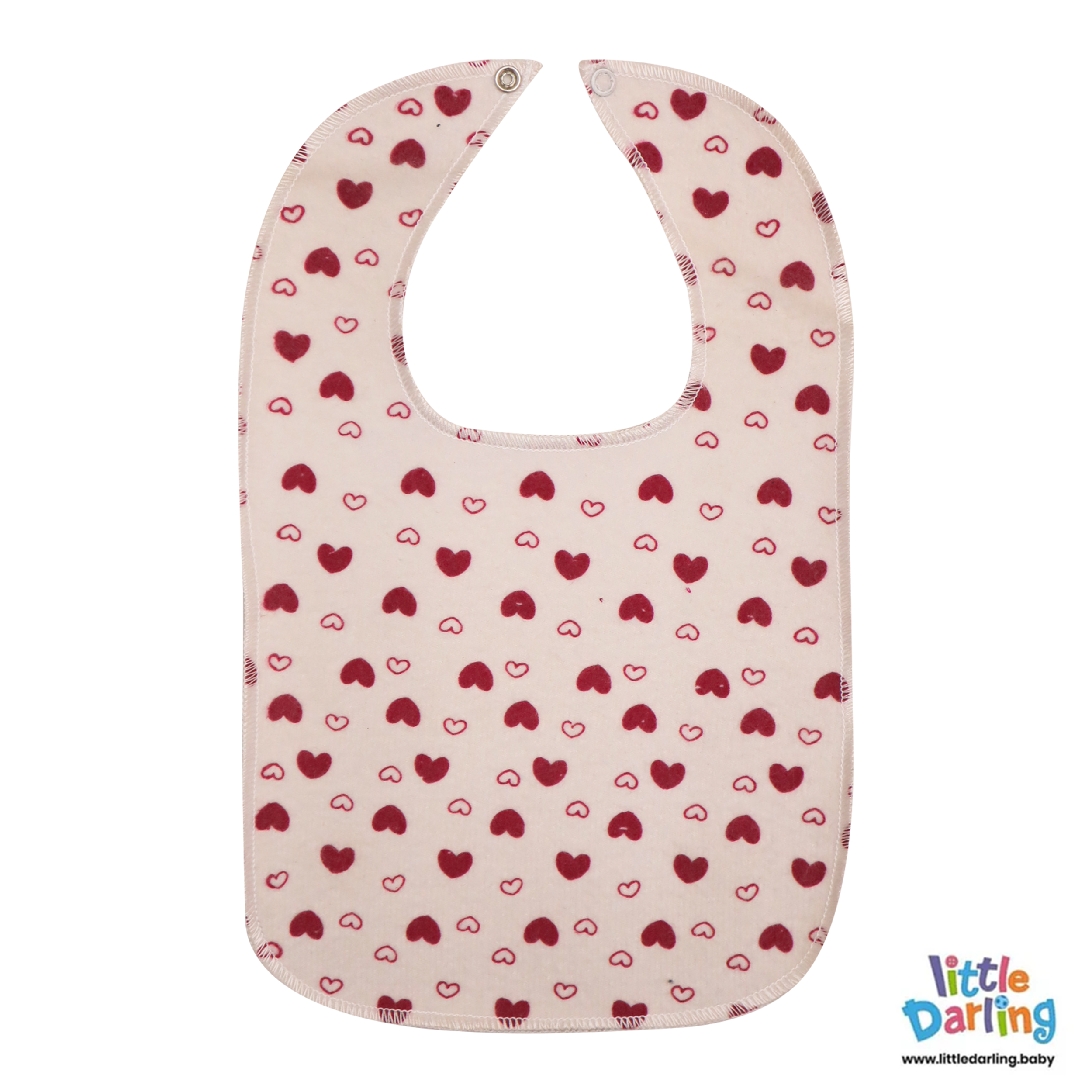 Baby Bibs Heart Print Pack of 1 by Little Darling