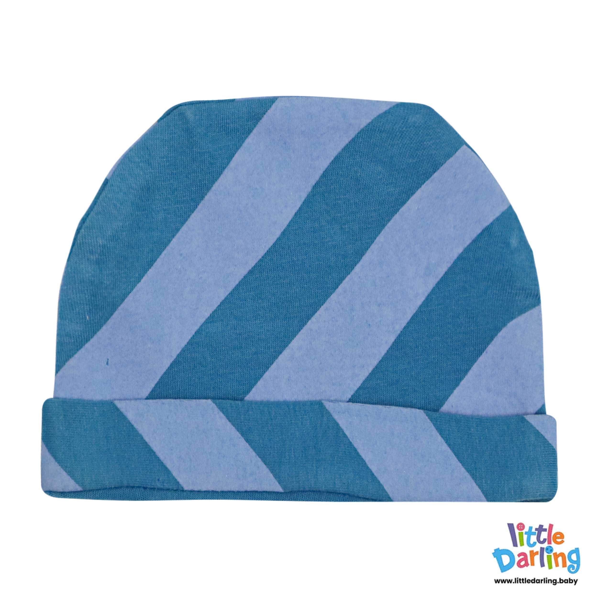 Baby Regular Cap Blue Strip by Little Darling