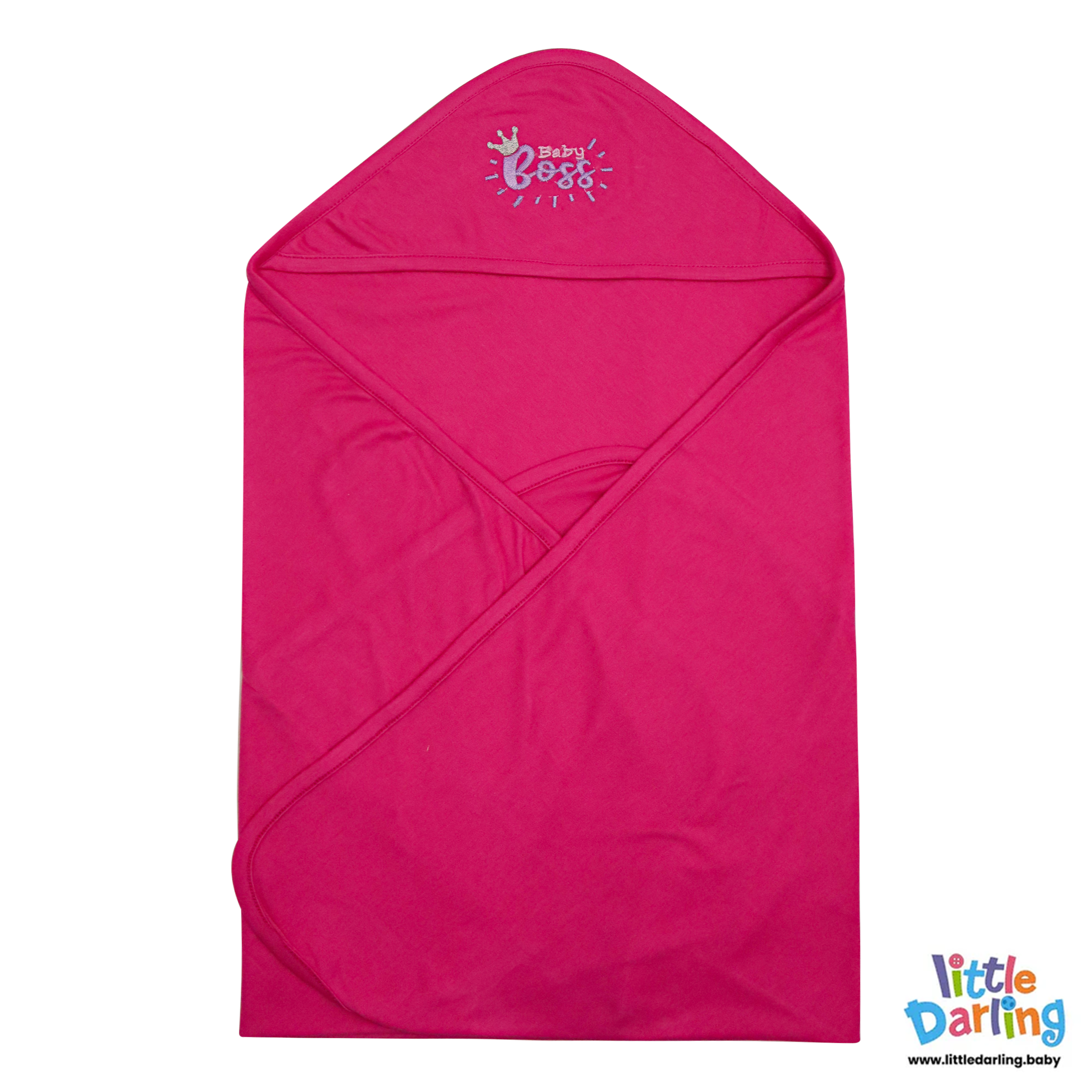 Baby Hooded Wrapping Sheet Baby Boss Embroidery by Little Darling